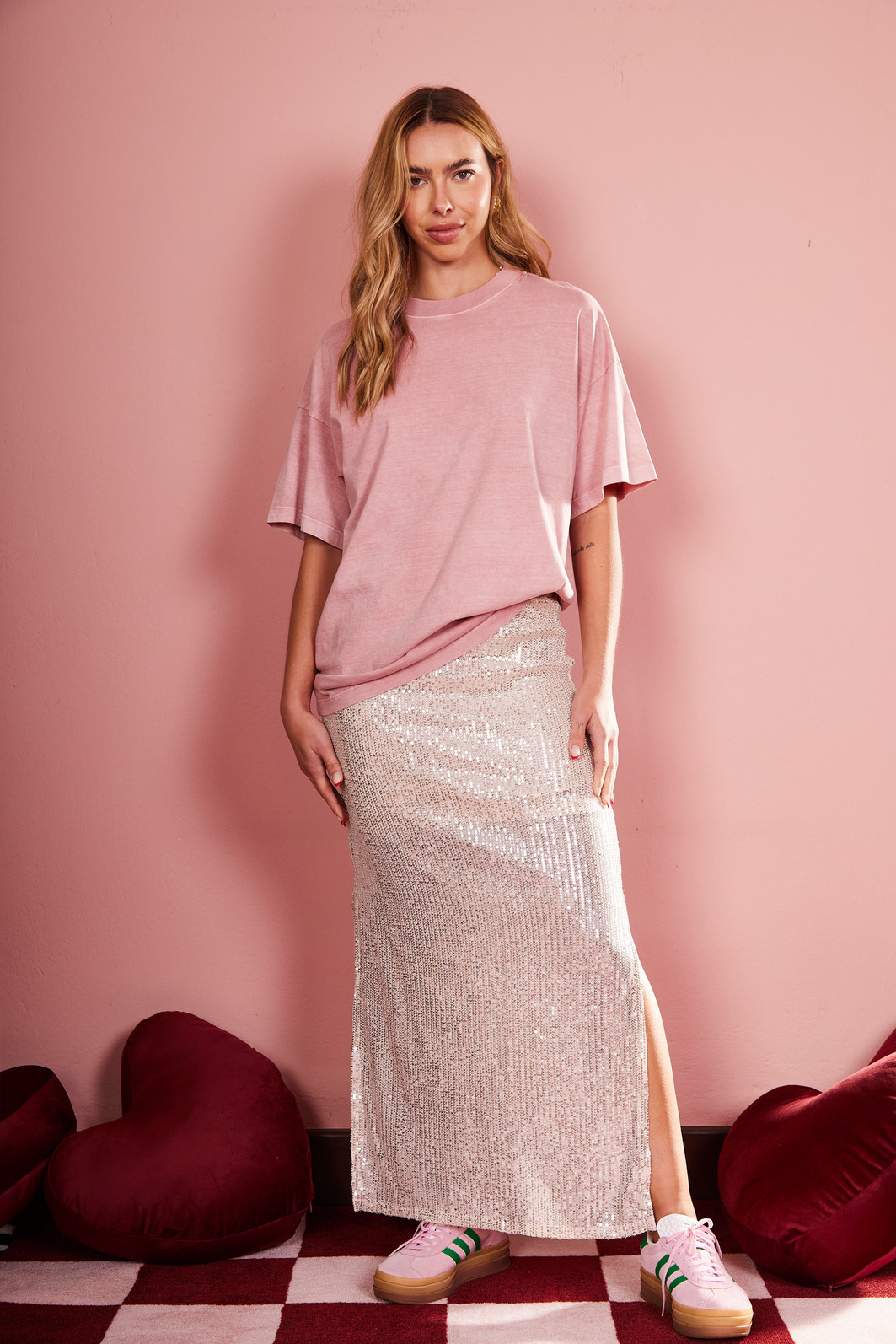 Saia Midi de Paete Rayane CHAMPAGNE Saia Midi de Paete Rayane CHAMPAGNE