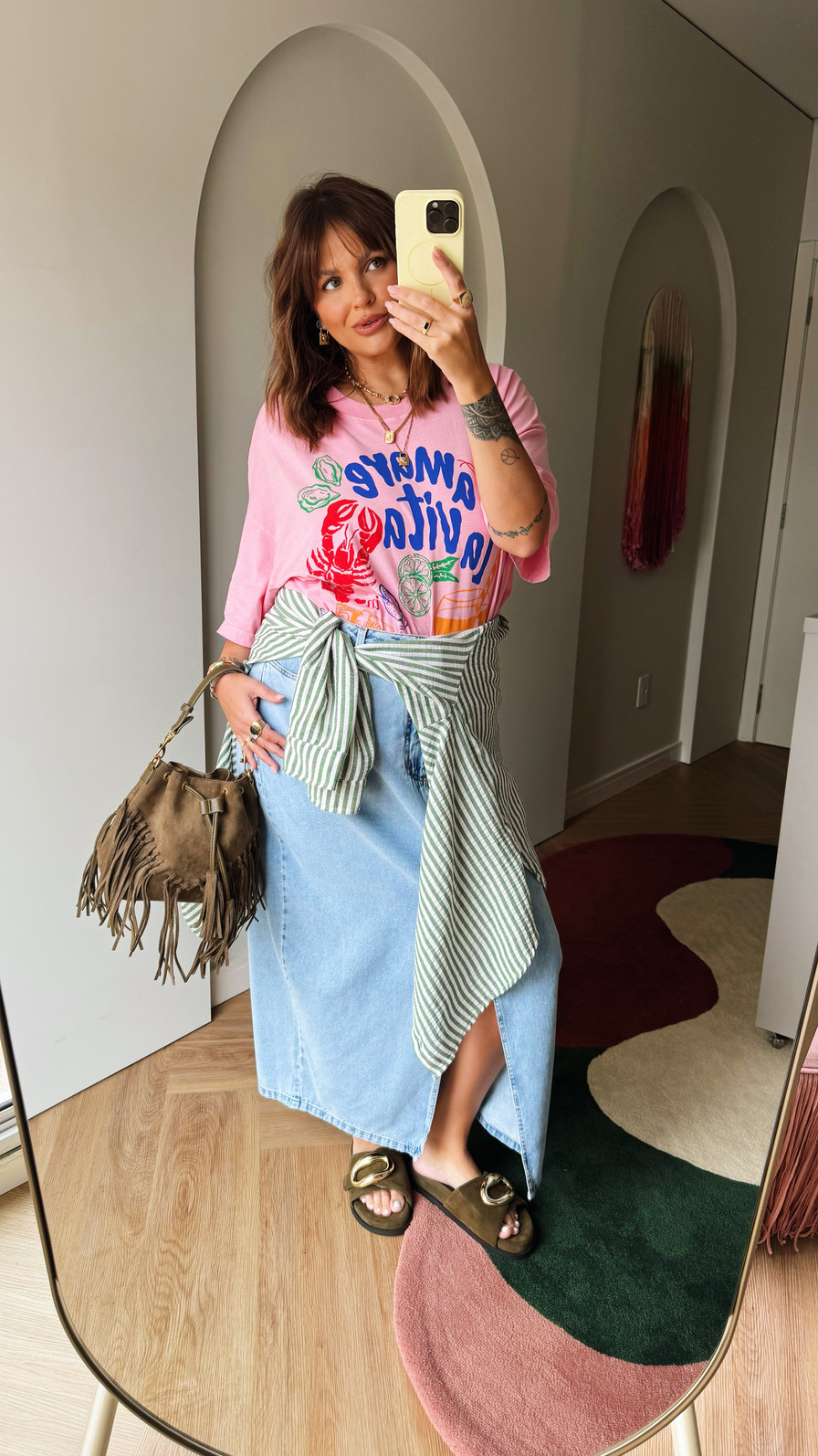 Saia Midi Jeans Eleonora JEANS CLARO