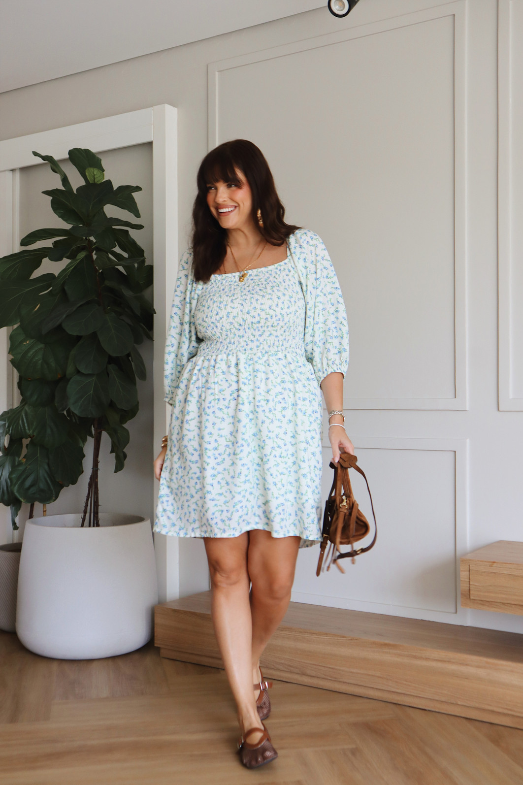 VESTIDO EM VISCOSE FLASH SALE FLOWER FLORAL
