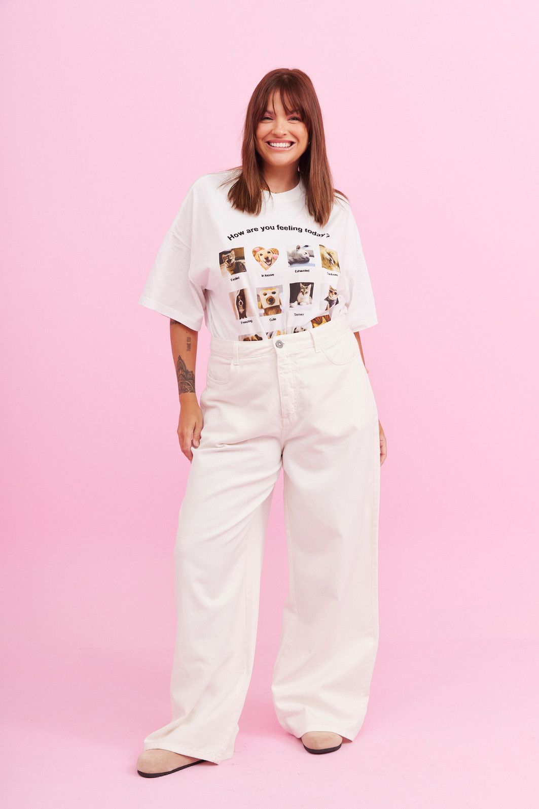 T-SHIRT OVER FEELING BRANCO ACUCAR T-SHIRT OVER FEELING BRANCO ACUCAR