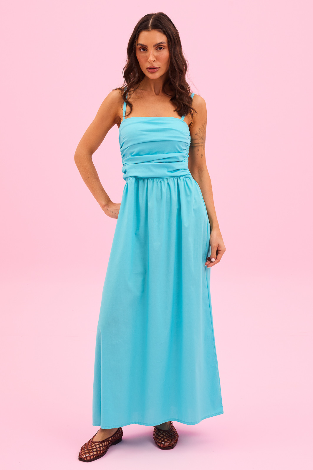 VESTIDO FLASH SALE MIDI TURQUESA VESTIDO FLASH SALE MIDI TURQUESA