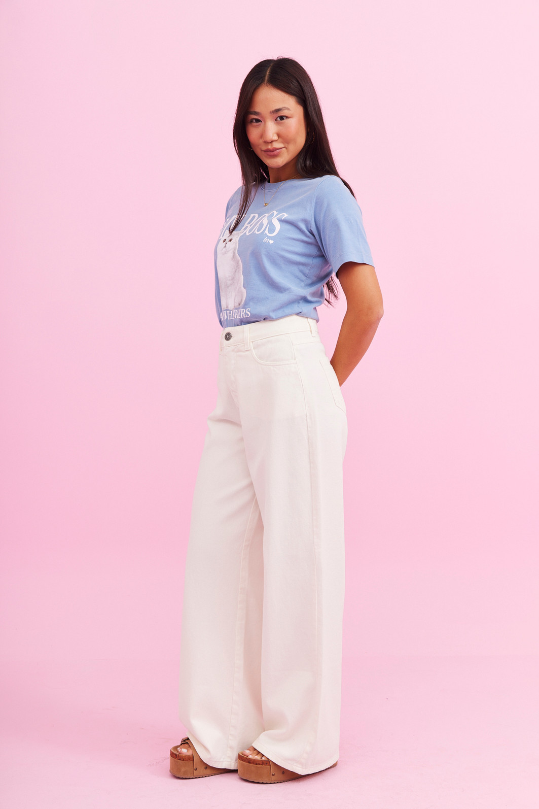 CALÇA JEANS WIDE LEG OFF WHITE CALÇA JEANS WIDE LEG OFF WHITE