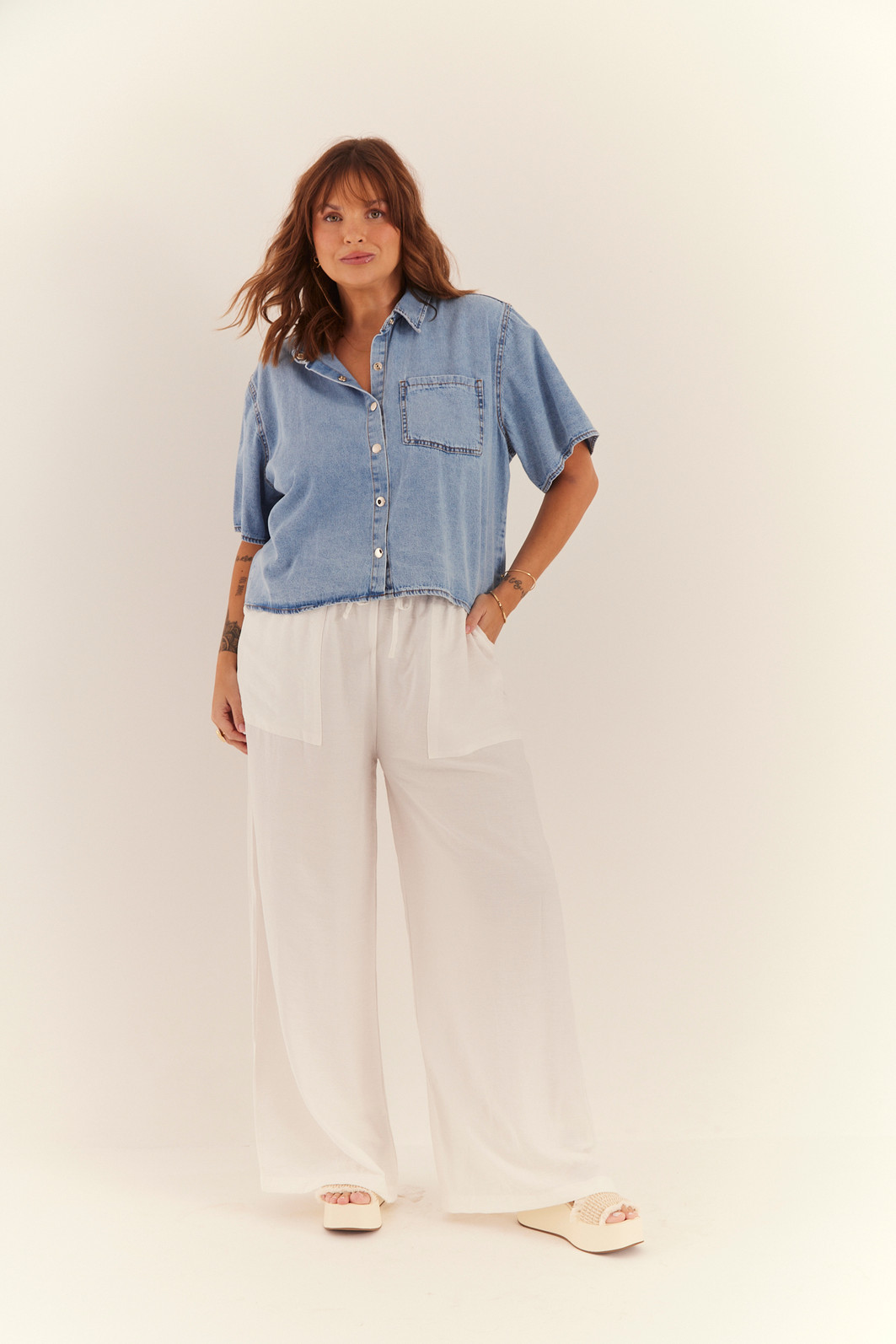 CALCA BRENDA OFF WHITE CALCA BRENDA OFF WHITE