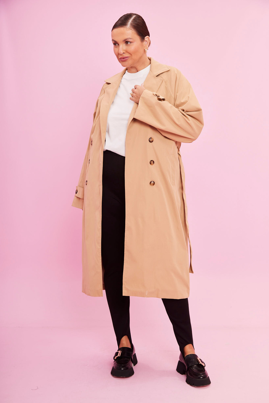 CASACO TRENCH COAT LUIZA AREIA CASACO TRENCH COAT LUIZA AREIA