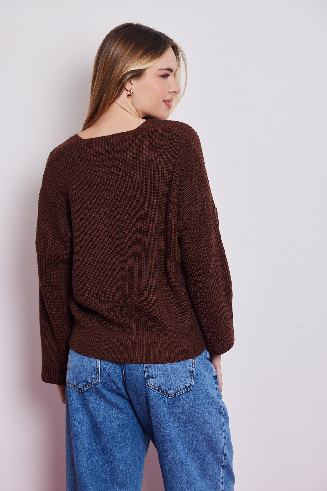 CARDIGAN TRICO LOLA MARROM CARDIGAN TRICO LOLA MARROM