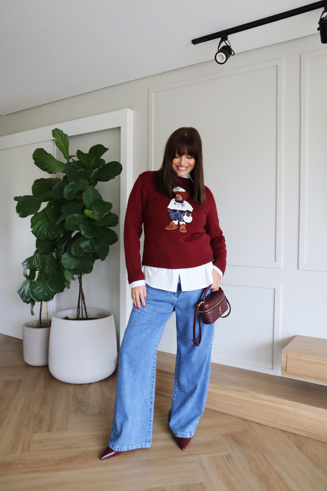 TRICOT BEAR BORDO