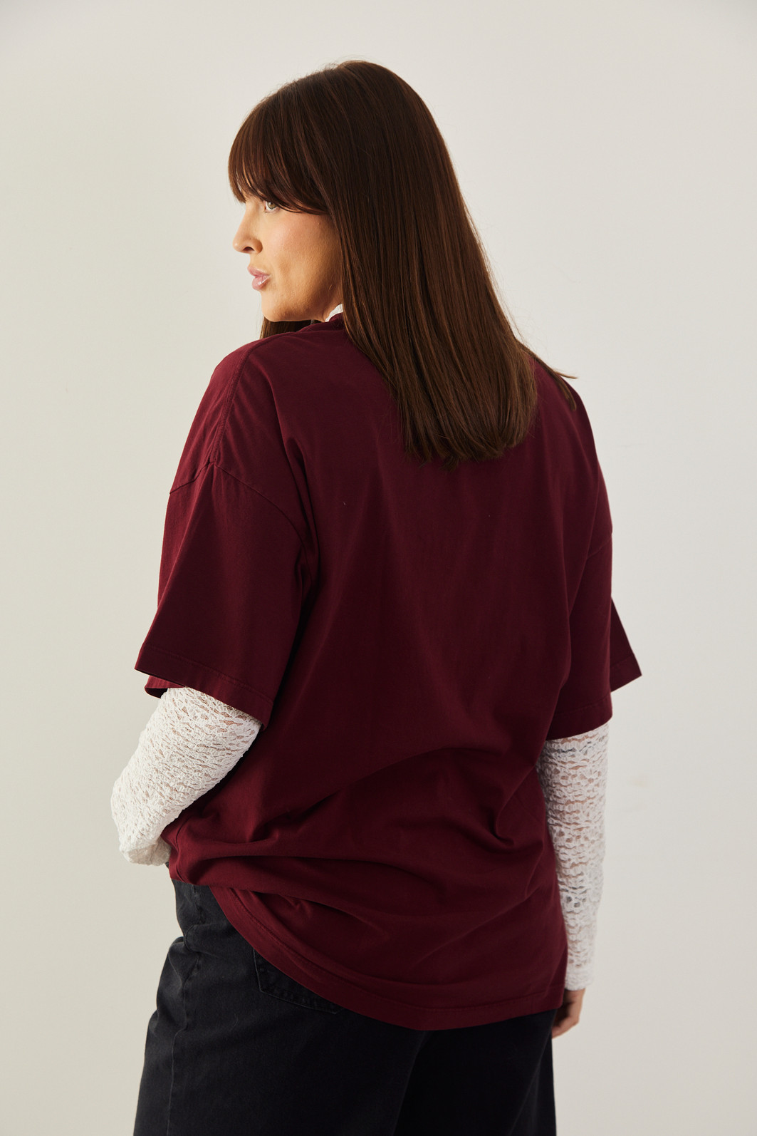 T-SHIRT OVER COFFEE CLUB BORDO