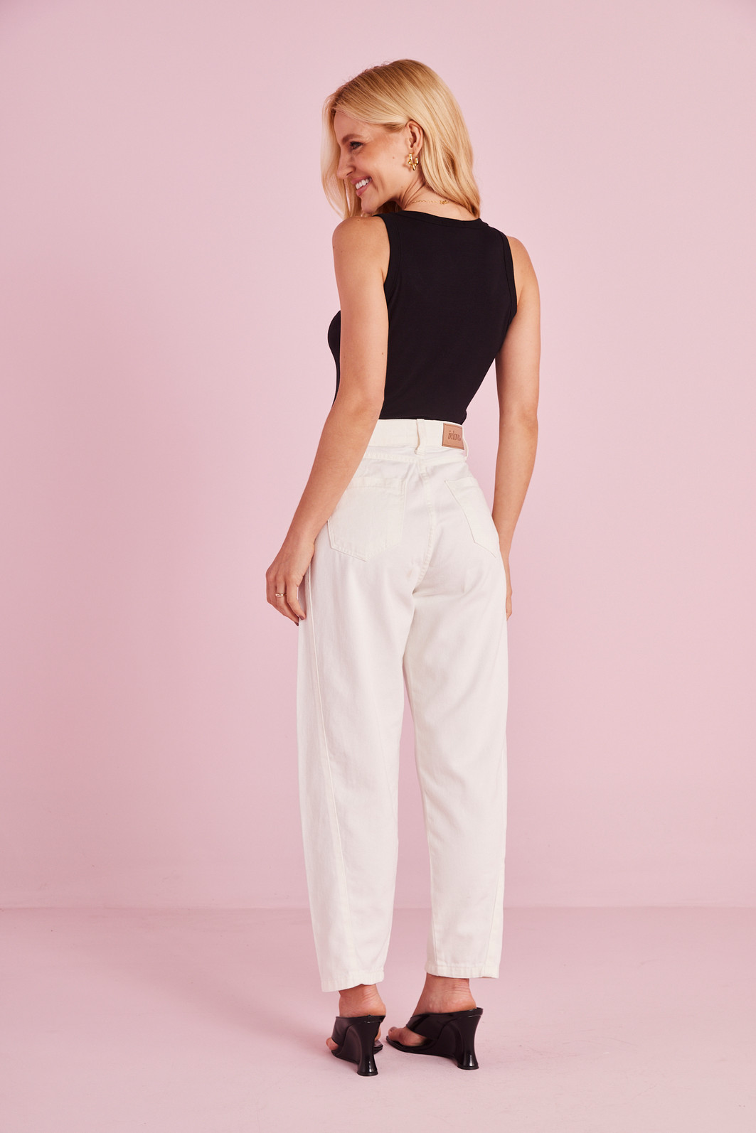CALÇA JEANS BARREL OFF WHITE CALÇA JEANS BARREL OFF WHITE