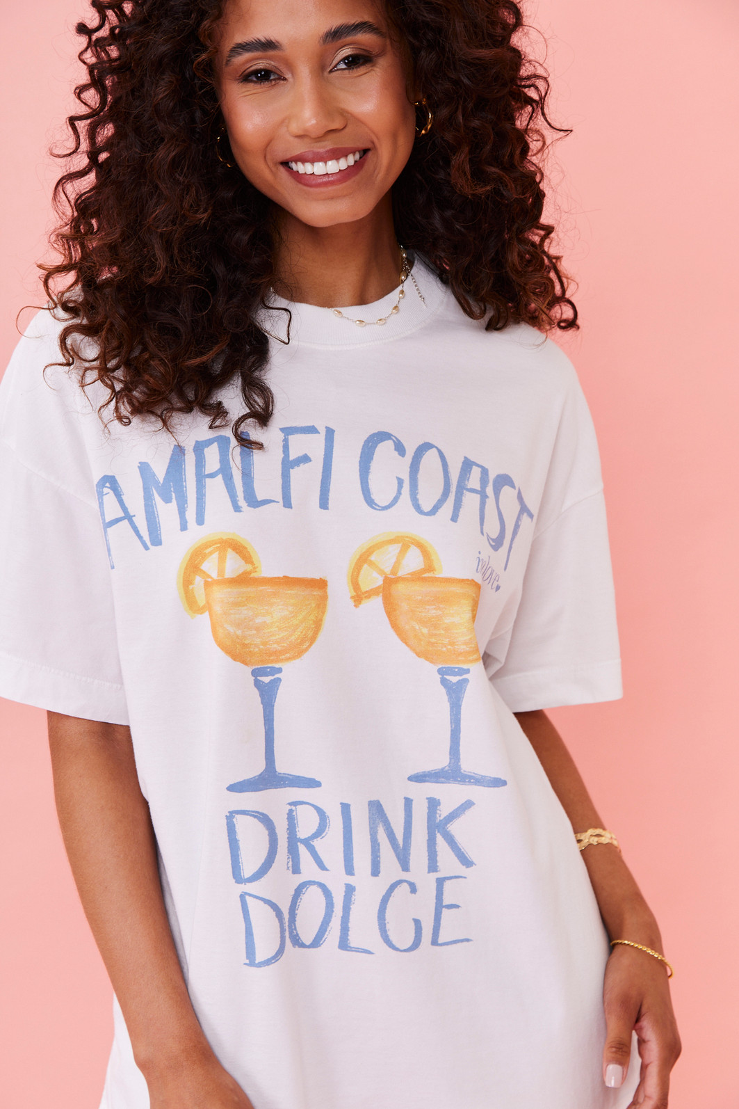 T-SHIRT OVER AMALFI COAST BRANCO ACUCAR T-SHIRT OVER AMALFI COAST BRANCO ACUCAR