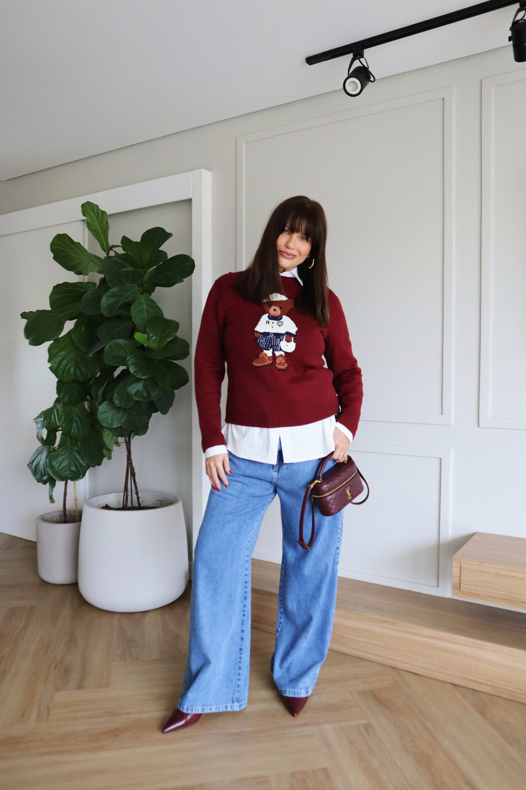 TRICOT BEAR BORDO
