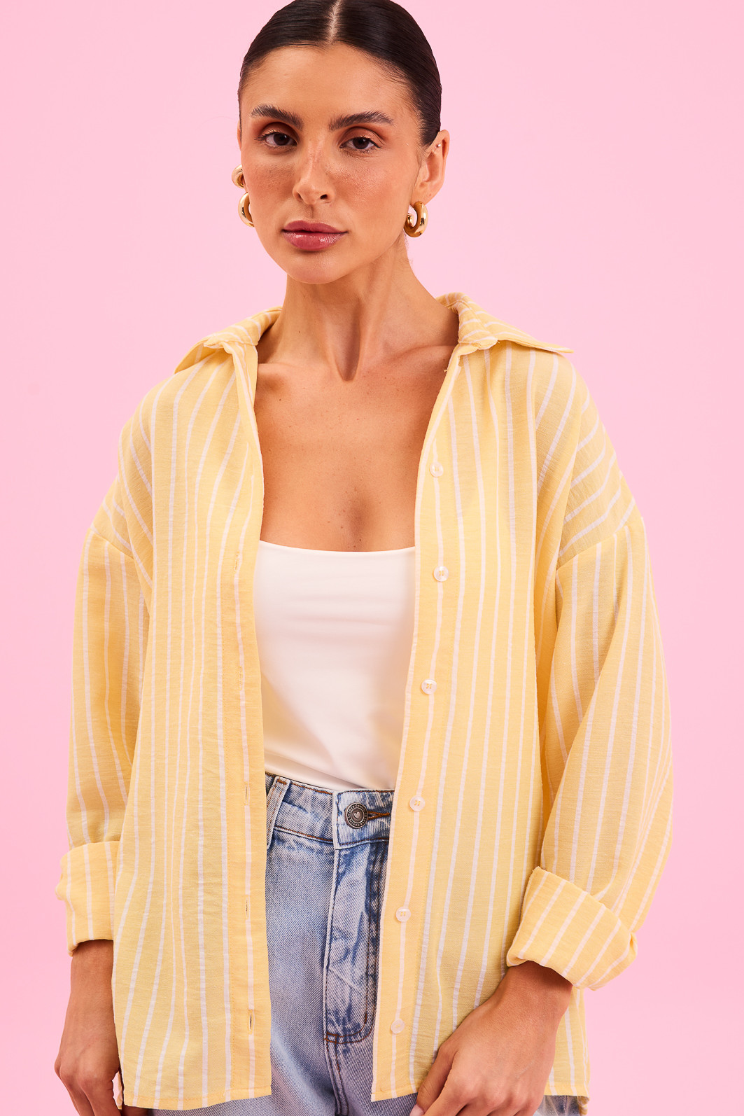 CAMISA LISTRADA AGATHA LISTRADO AMARELO