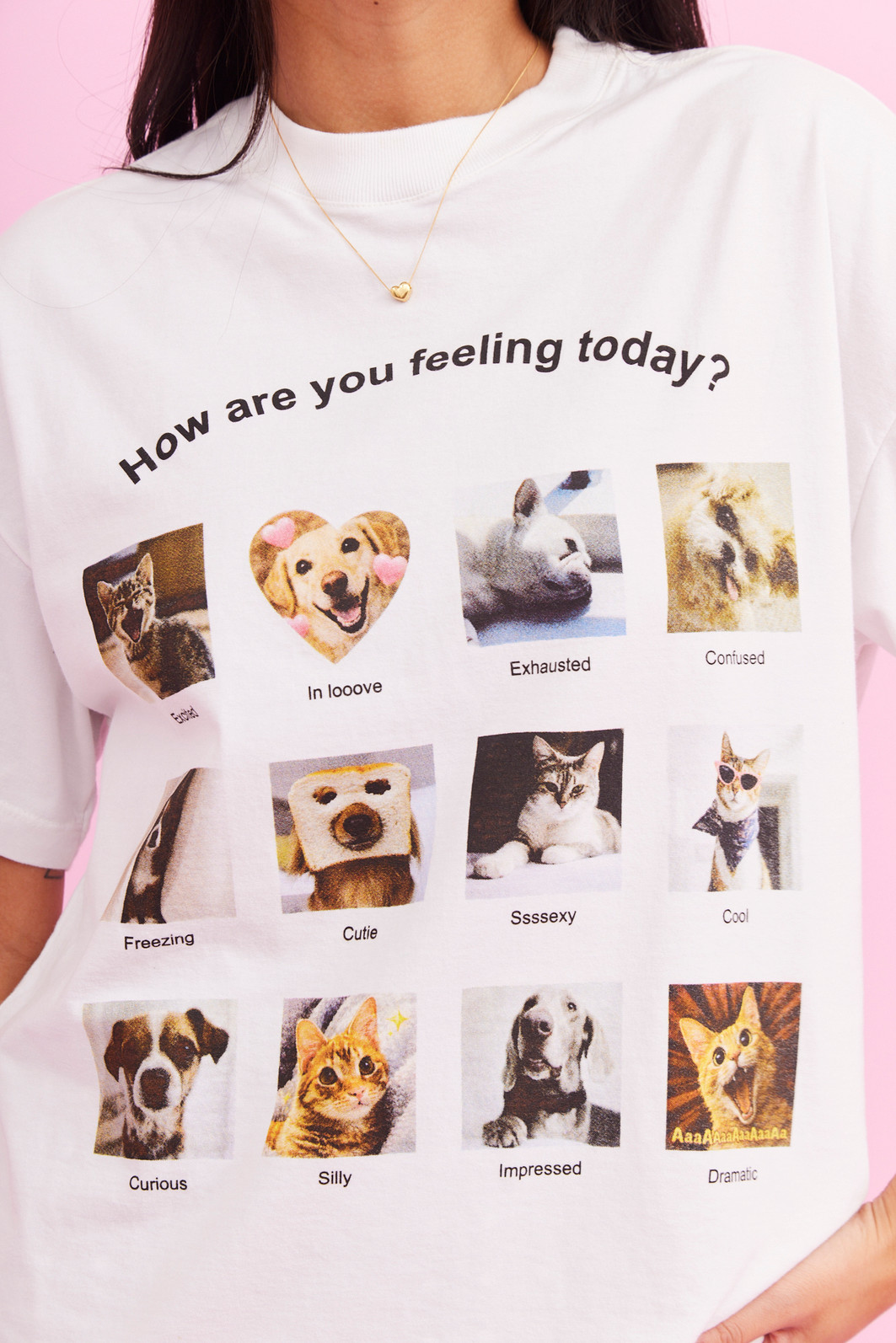 T-SHIRT OVER FEELING BRANCO ACUCAR T-SHIRT OVER FEELING BRANCO ACUCAR