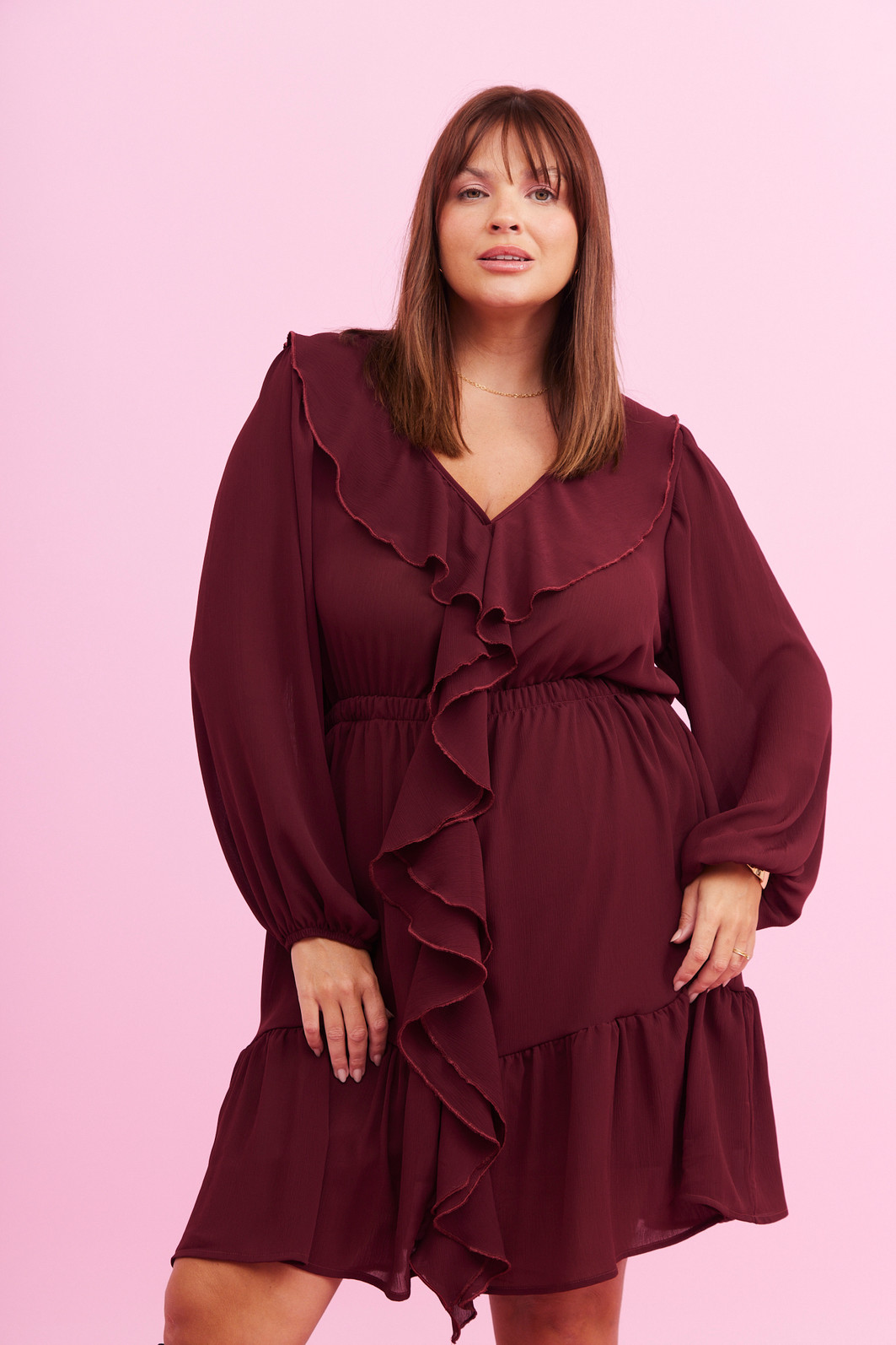 VESTIDO KARINA BORDO