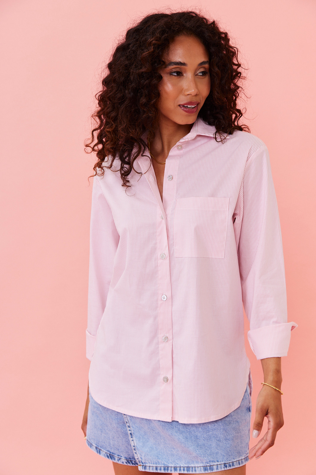CAMISA GABRIELA LISTRADO ROSA CAMISA GABRIELA LISTRADO ROSA