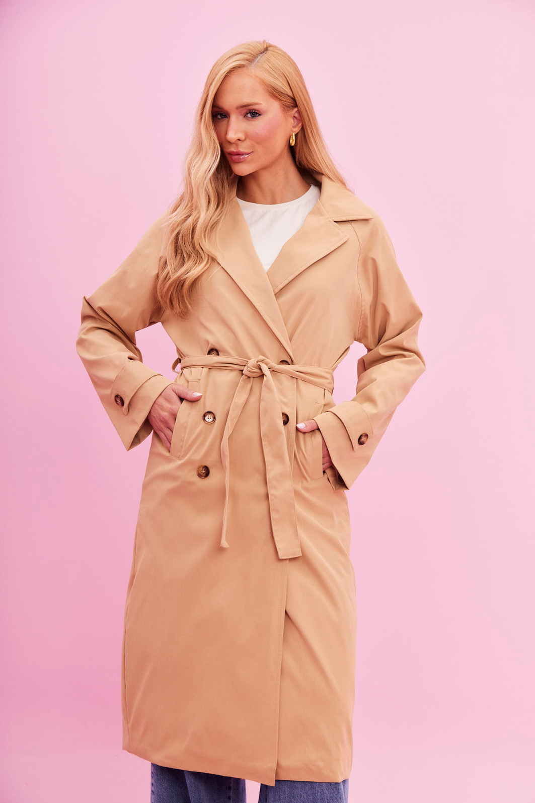 CASACO TRENCH COAT LUIZA AREIA CASACO TRENCH COAT LUIZA AREIA
