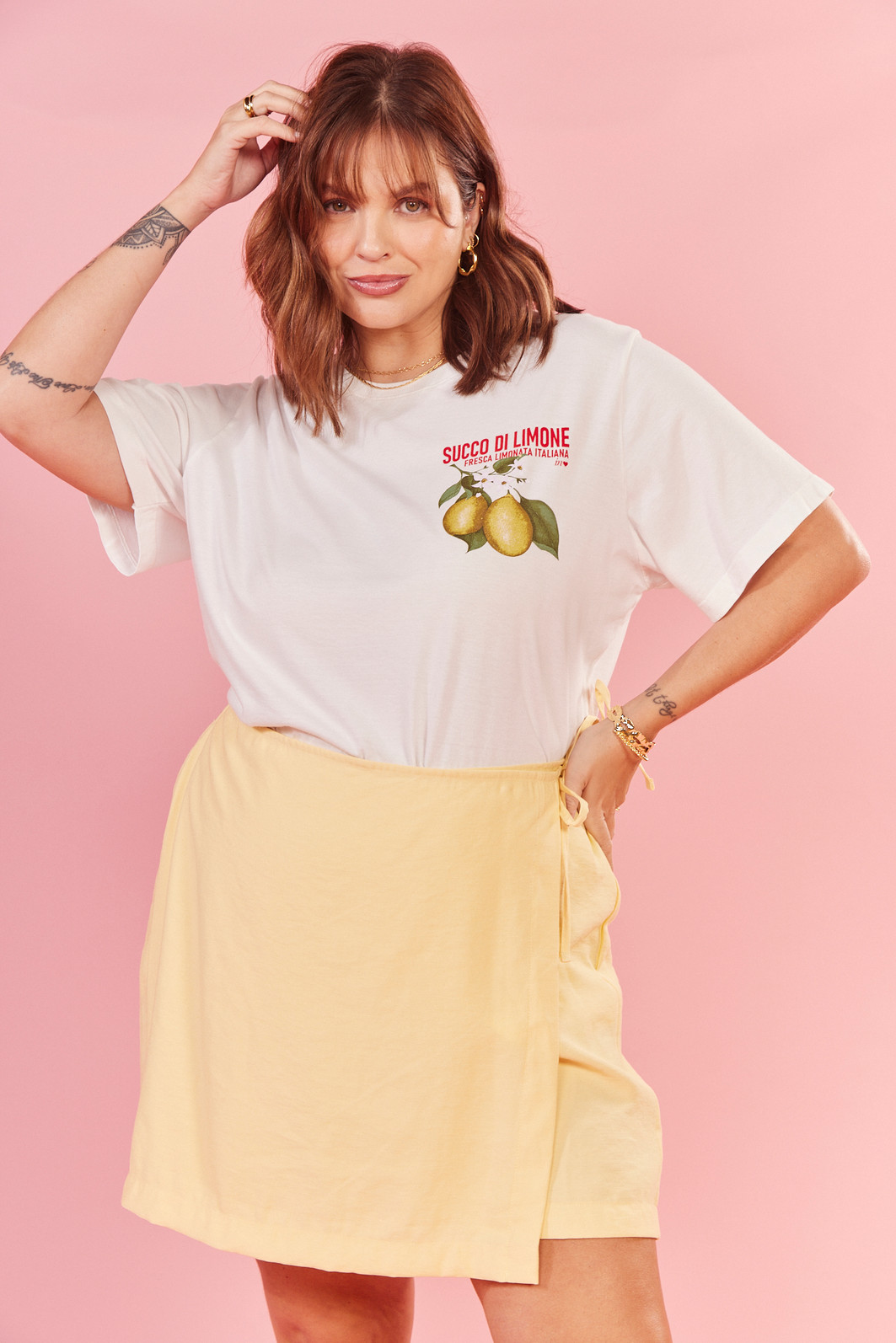 SHORTS SAIA PIETRA AMARELO SHORTS SAIA PIETRA AMARELO