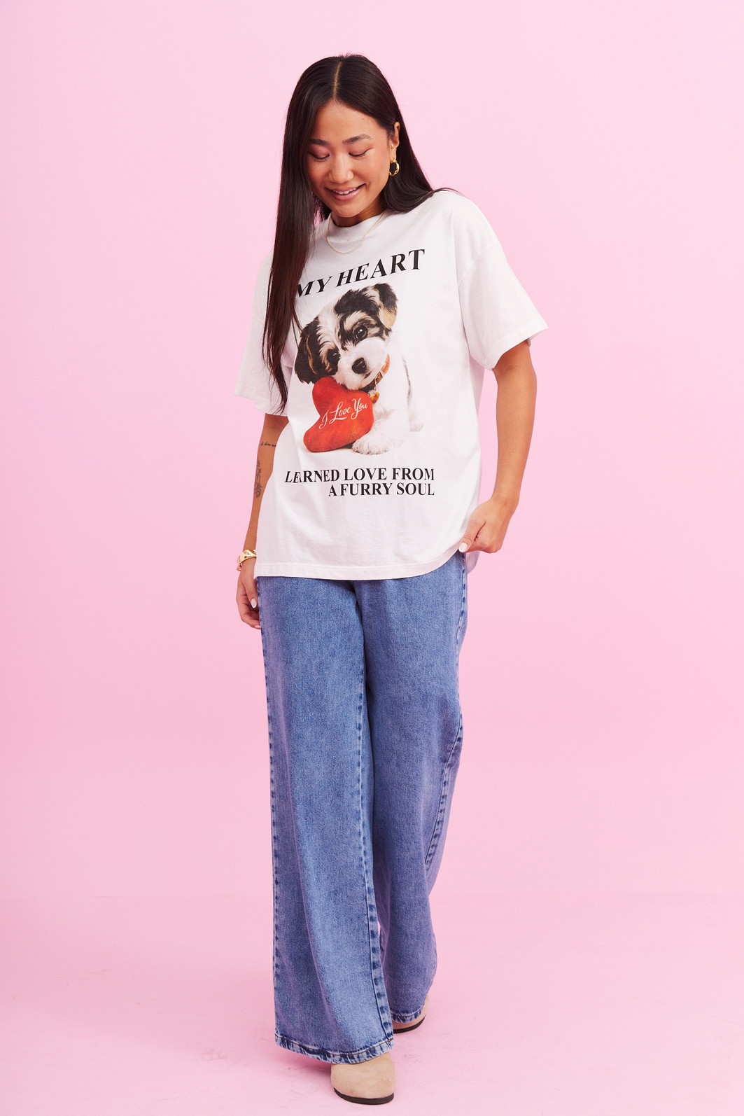 T-SHIRT OVER MY HEART BRANCO ACUCAR T-SHIRT OVER MY HEART BRANCO ACUCAR