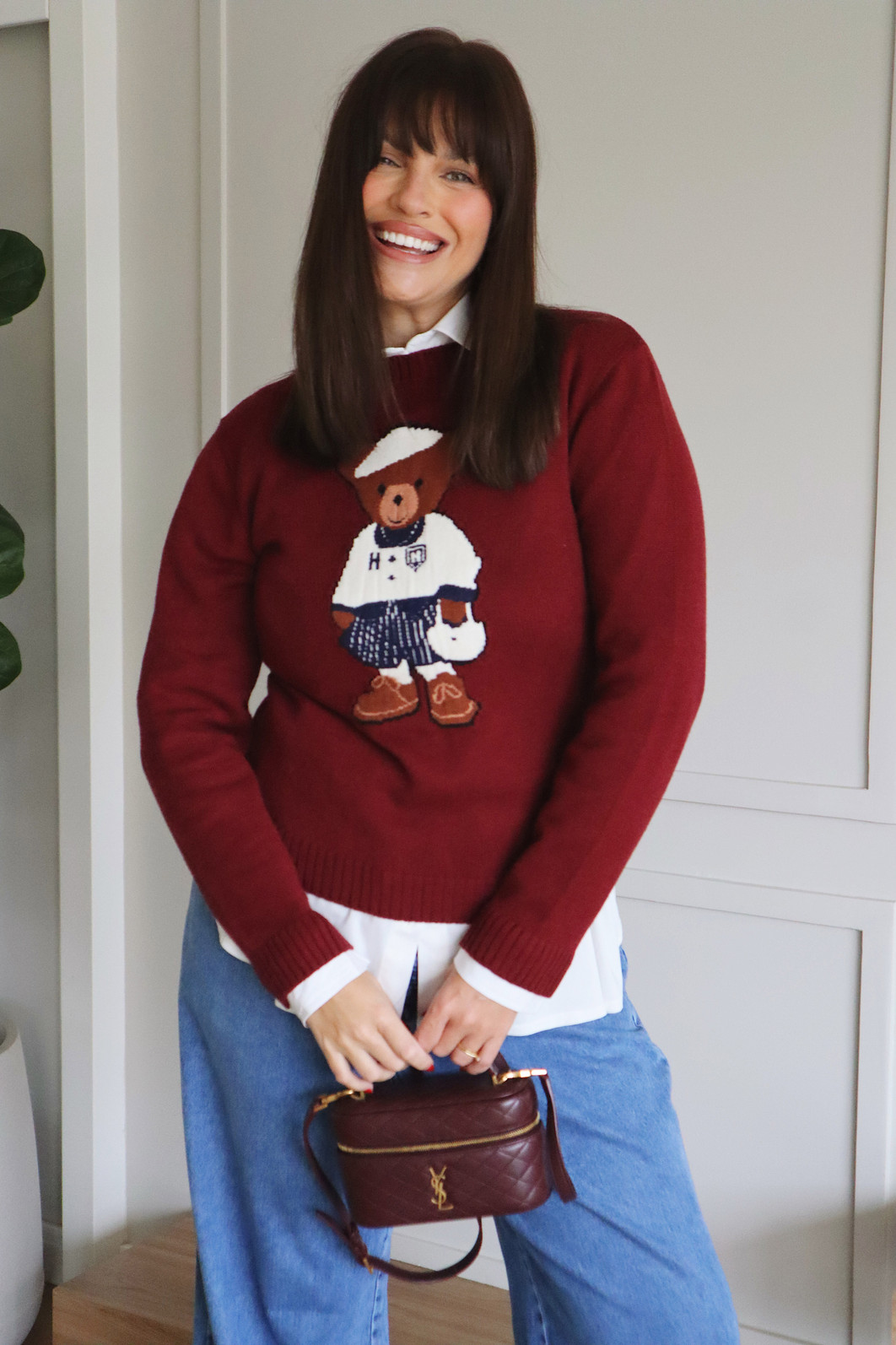 TRICOT BEAR BORDO