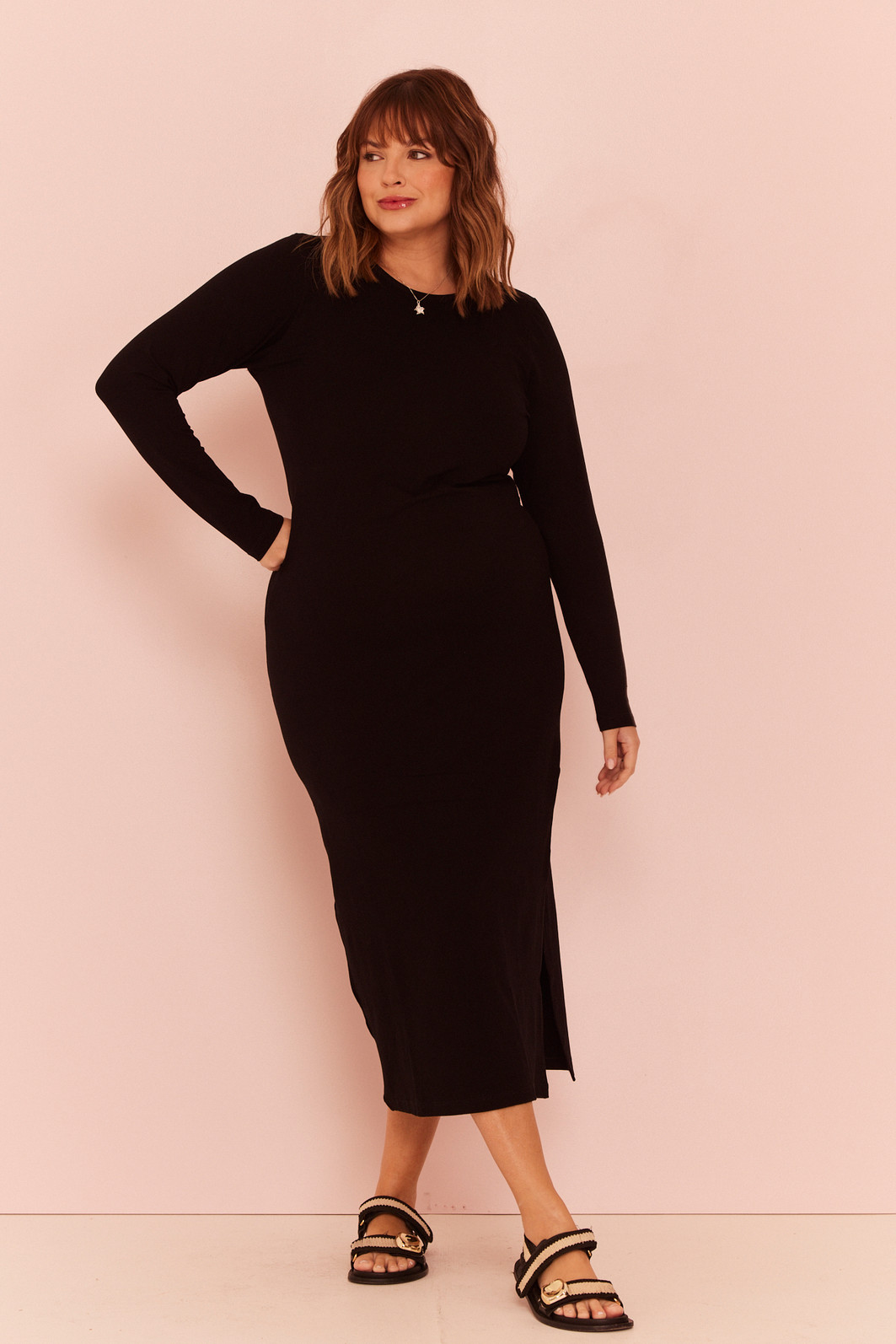 Vestido Midi Ligia PRETO Vestido Midi Ligia PRETO