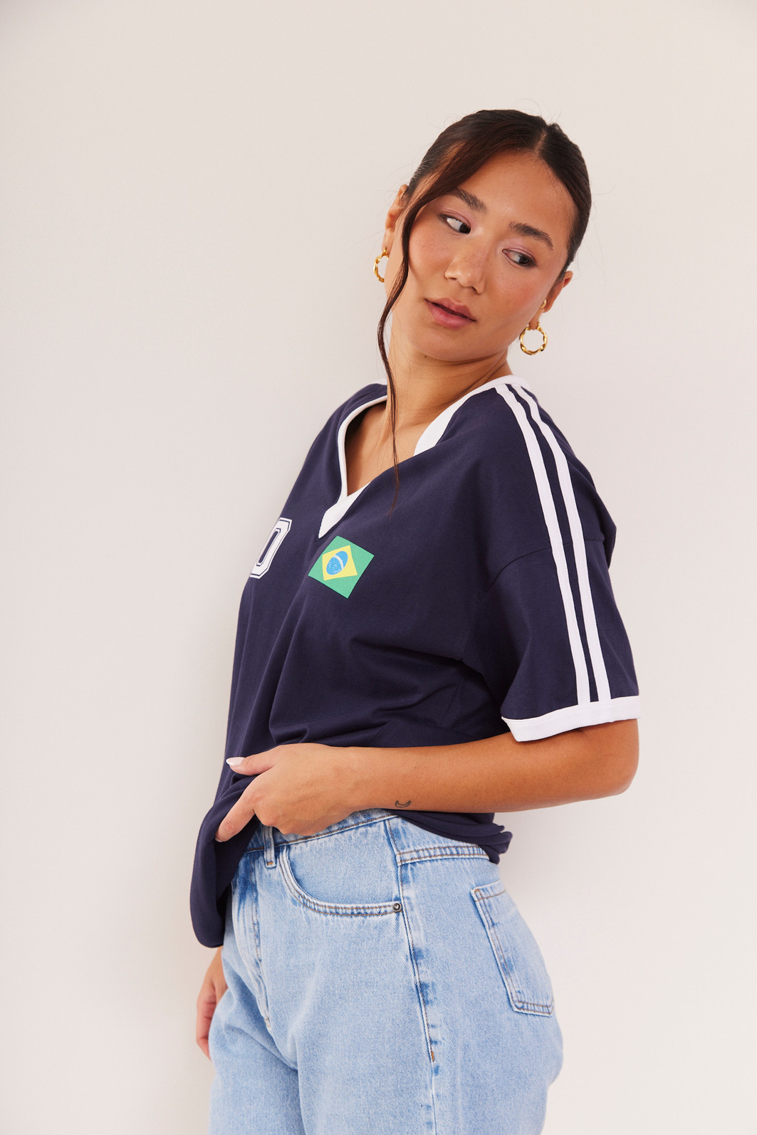 T-SHIRT OVER 10 AZUL MARINHO T-SHIRT OVER 10 AZUL MARINHO