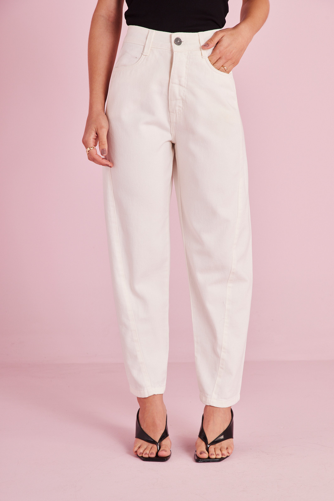 CALÇA JEANS BARREL OFF WHITE CALÇA JEANS BARREL OFF WHITE