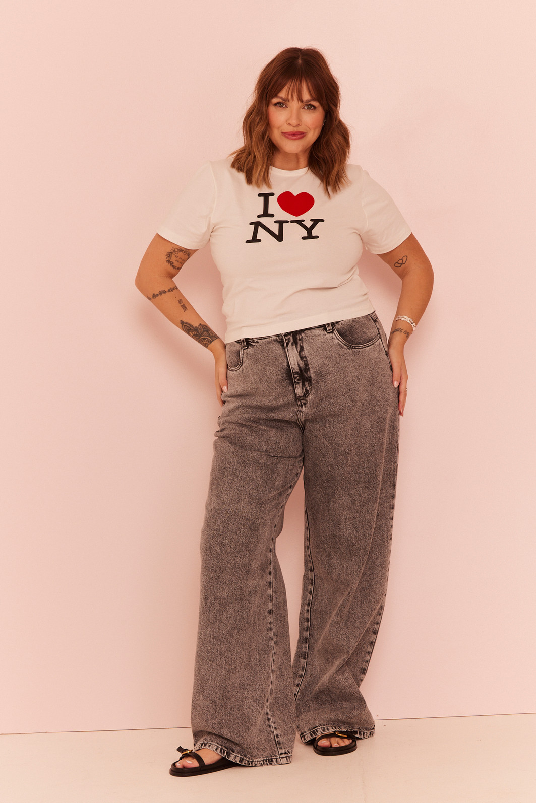 CALÇA JEANS WIDE LEG RAVENNA JEANS PRETO ESTONADO CALÇA JEANS WIDE LEG RAVENNA JEANS PRETO ESTONADO