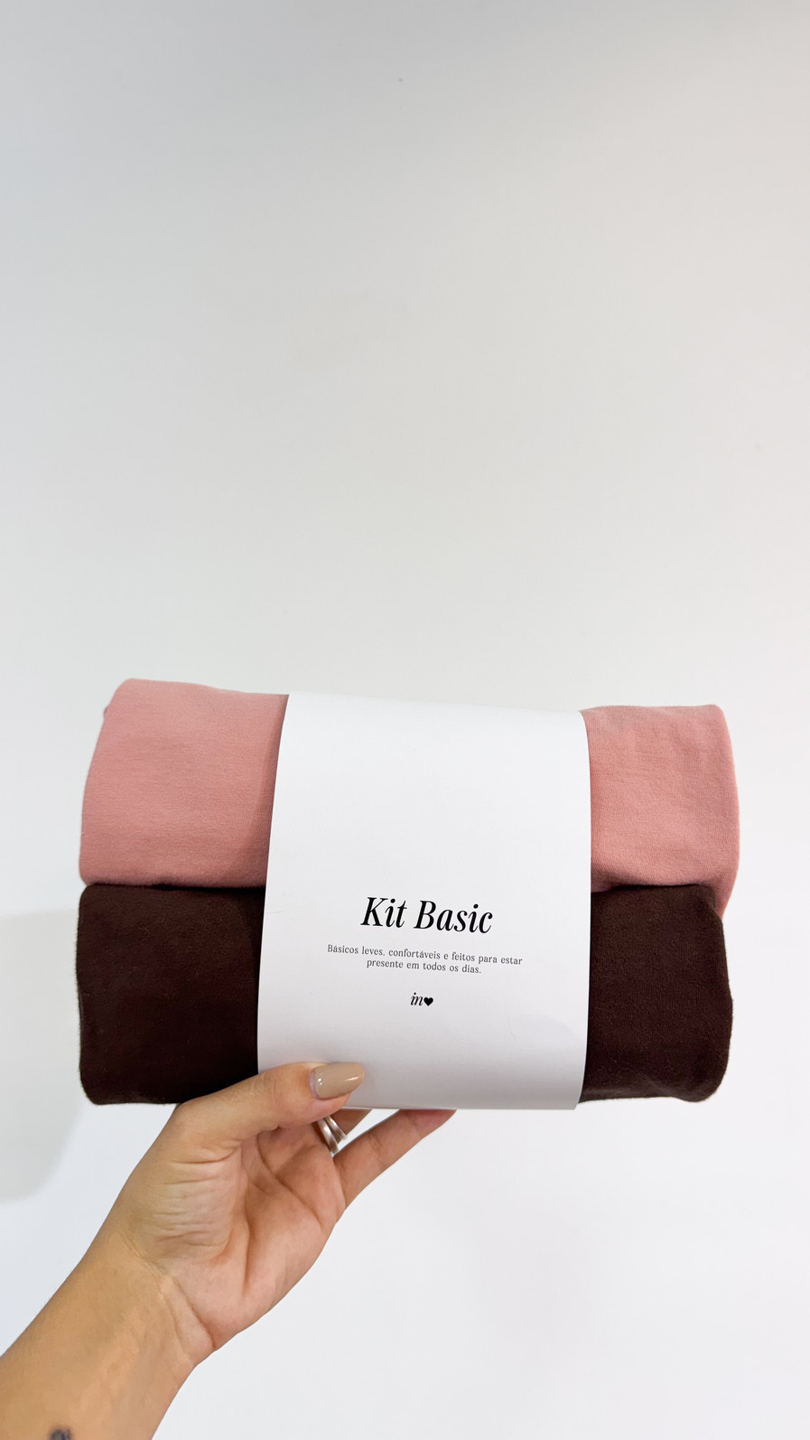 KIT T-SHIRTS OVER MARROM / ROSA KIT T-SHIRTS OVER MARROM / ROSA