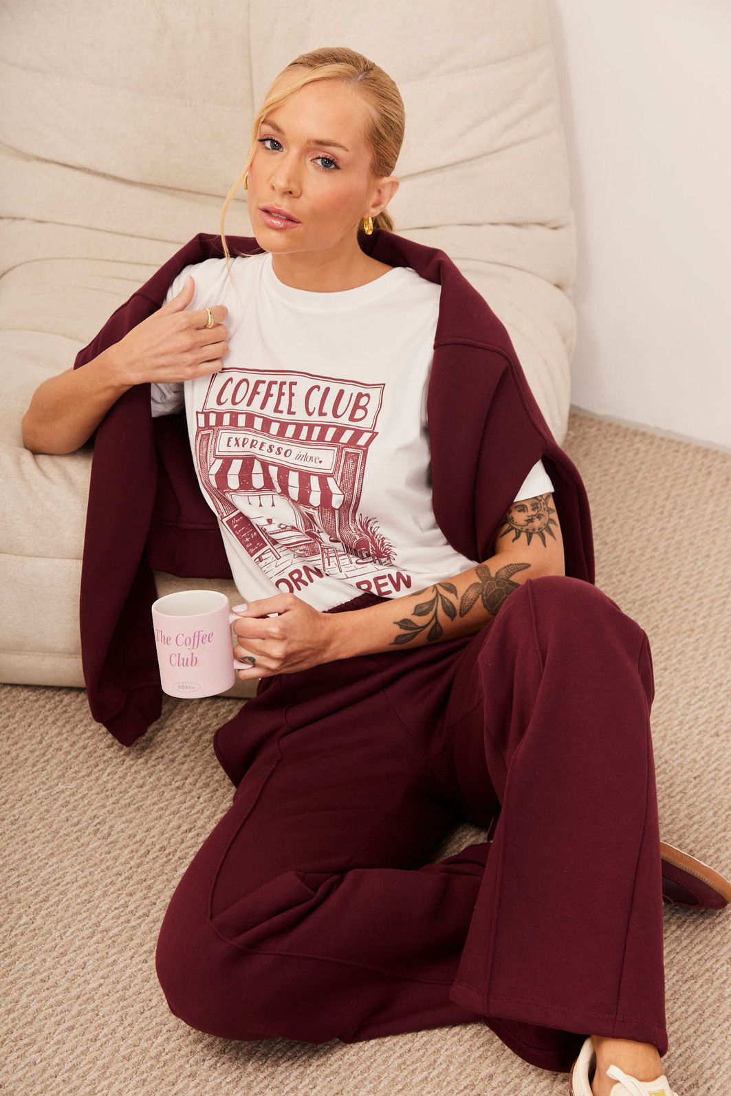 CALÇA MOLETOM PREMIUM TALI VINHO DO PORTO