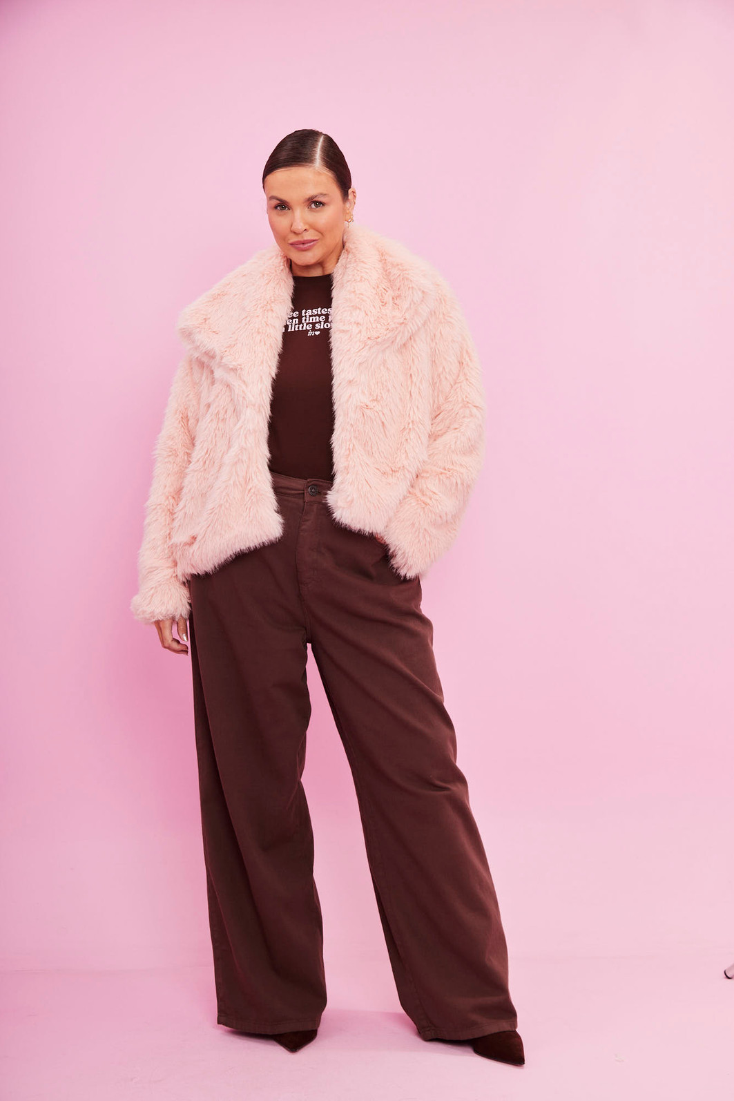 CALÇA JEANS WIDE LEG MARROM CALÇA JEANS WIDE LEG MARROM