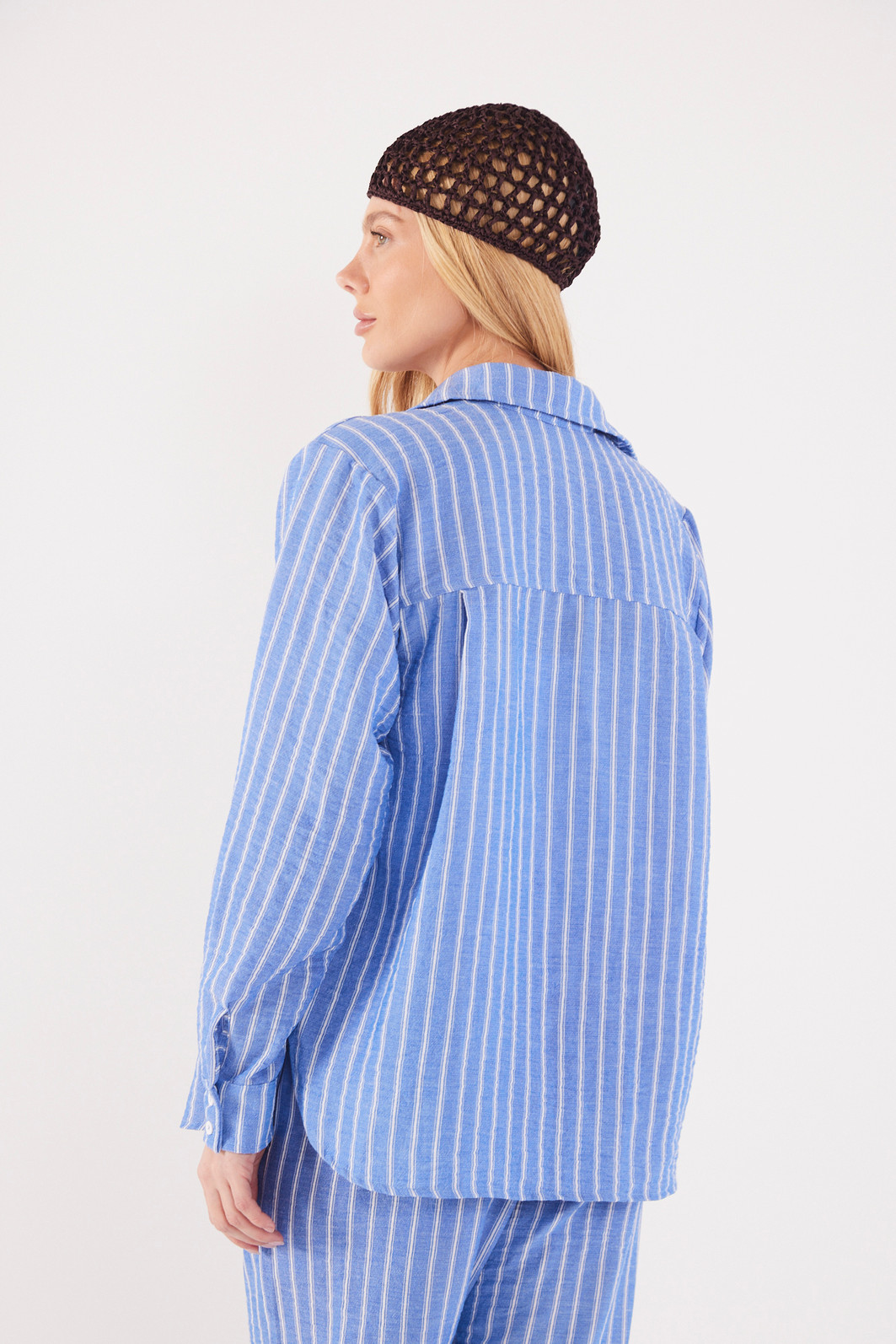 CAMISA VALENTINA LISTRADO AZUL