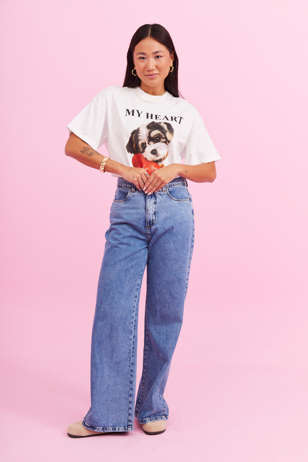 T-SHIRT OVER MY HEART BRANCO ACUCAR T-SHIRT OVER MY HEART BRANCO ACUCAR