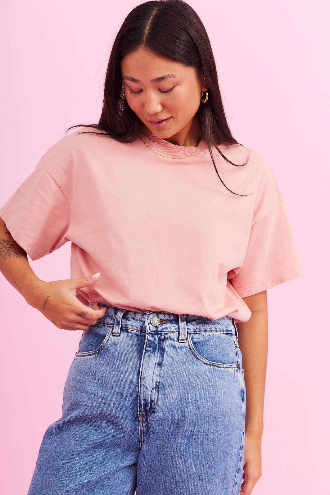 KIT T-SHIRTS OVER MARROM / ROSA KIT T-SHIRTS OVER MARROM / ROSA