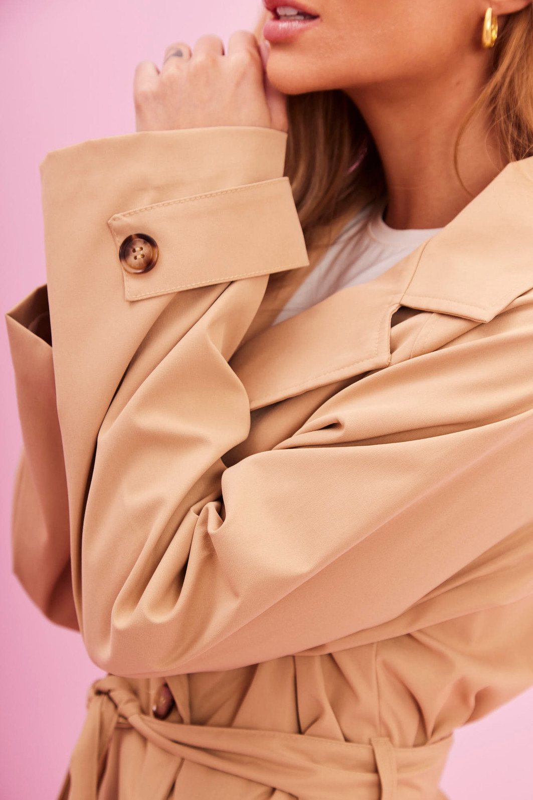 CASACO TRENCH COAT LUIZA AREIA CASACO TRENCH COAT LUIZA AREIA