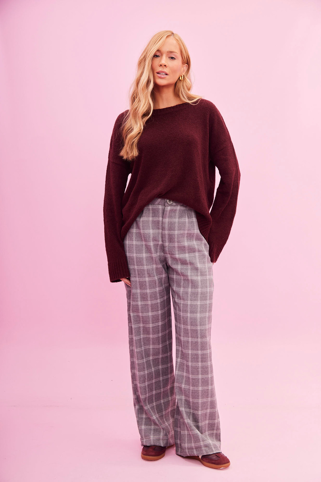 CALÇA ALFAITARIA JOANA XADREZ CALÇA ALFAITARIA JOANA XADREZ