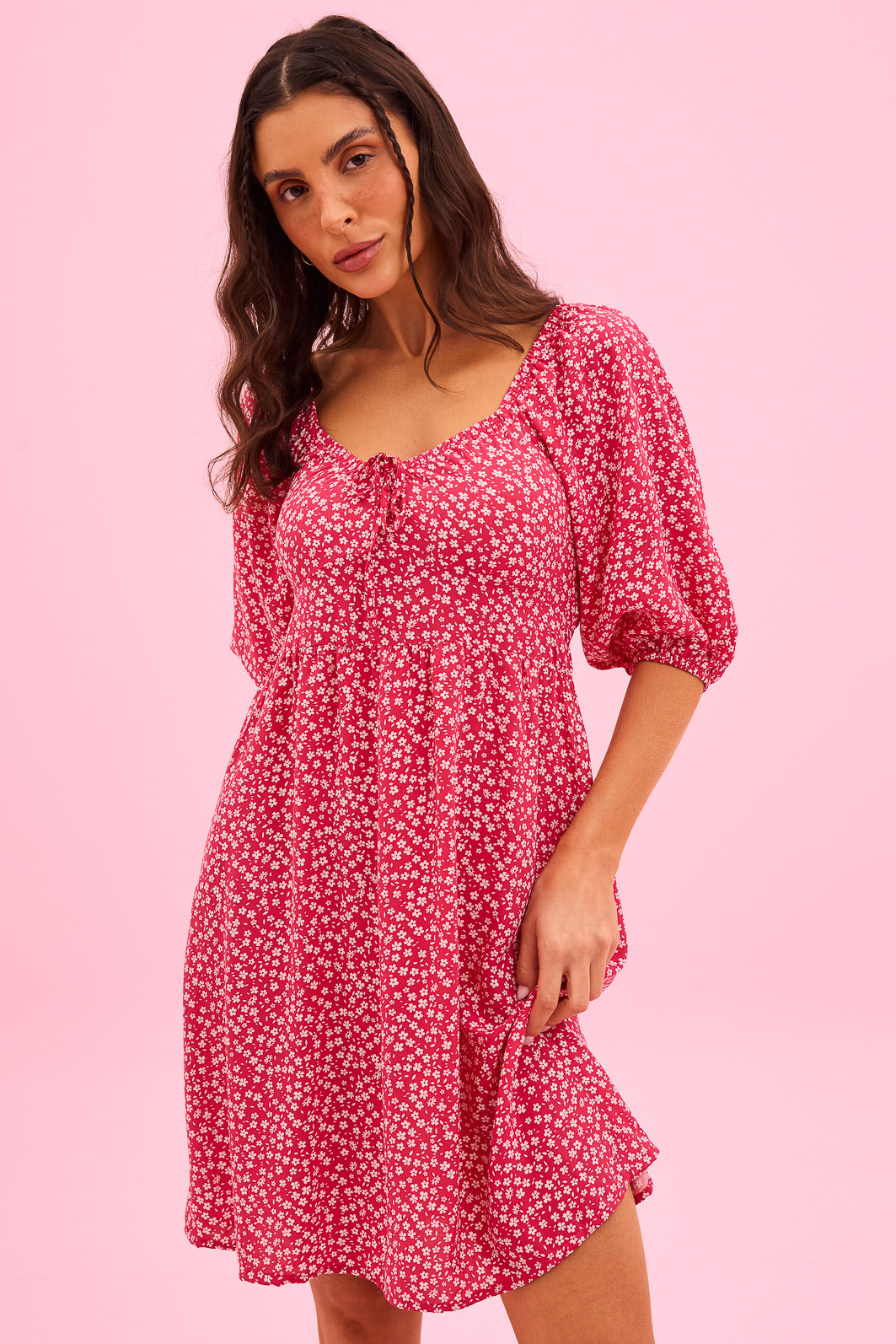 VESTIDO CURTO FLASH SALE VISCOSE FLORAL VESTIDO CURTO FLASH SALE VISCOSE FLORAL