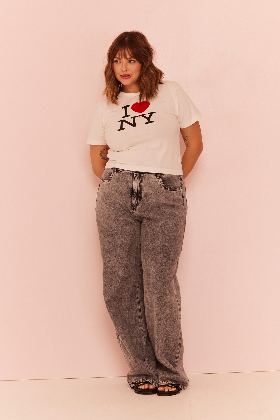 CALÇA JEANS WIDE LEG RAVENNA JEANS PRETO ESTONADO CALÇA JEANS WIDE LEG RAVENNA JEANS PRETO ESTONADO