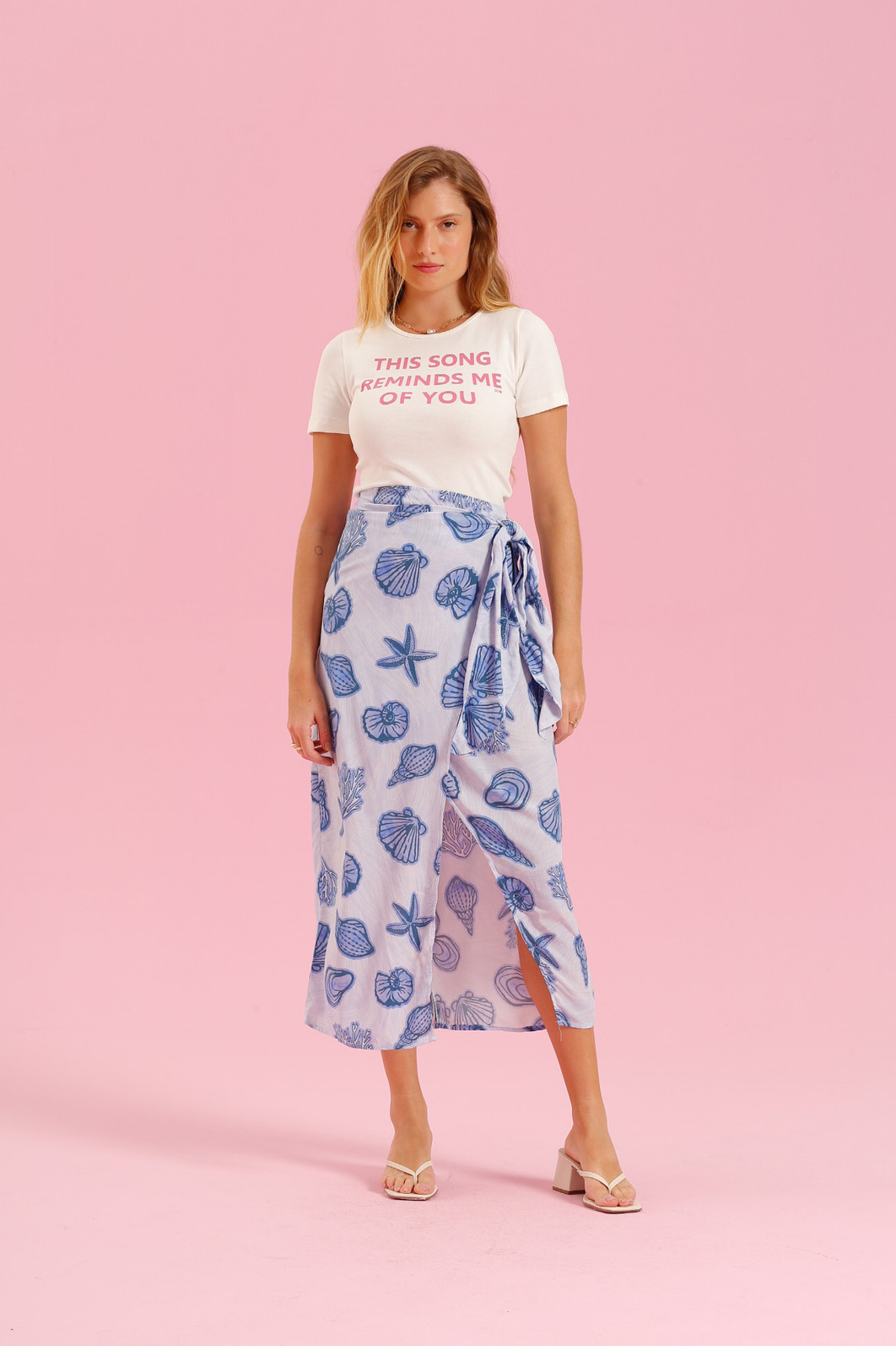 SAIA MIDI TRANSPASSADA AZUL FUNDO DO MAR SAIA MIDI TRANSPASSADA AZUL FUNDO DO MAR