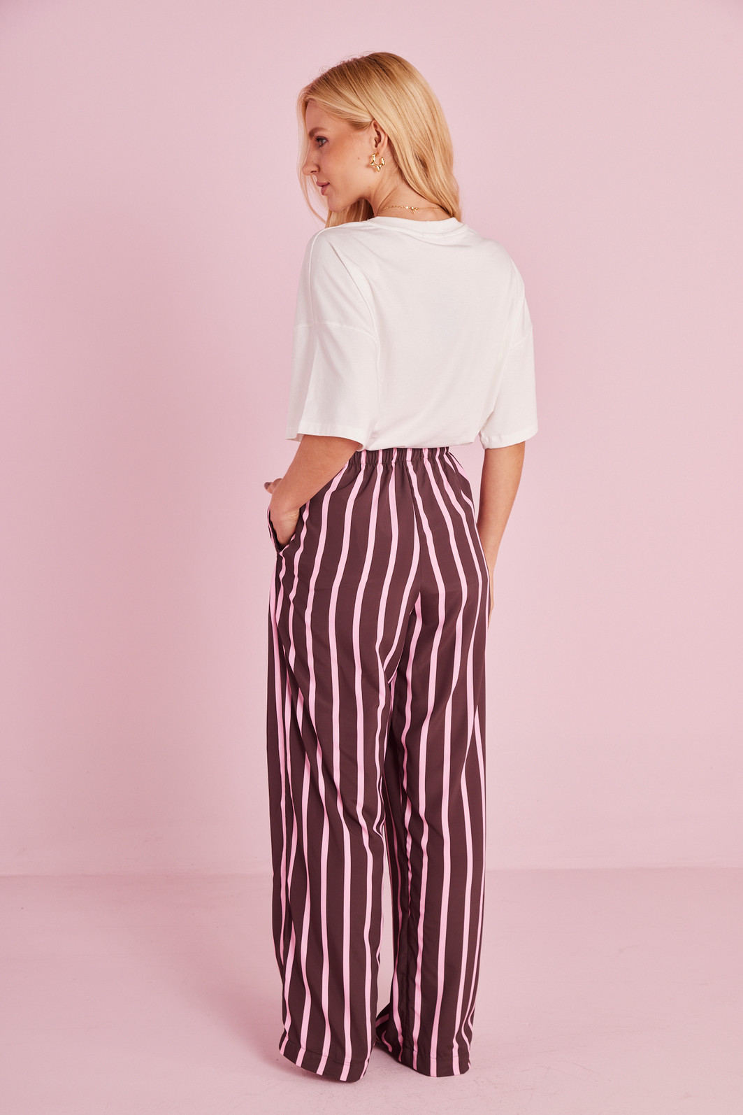 CALÇA LISTRA JULIA LISTRADO ROSA CALÇA LISTRA JULIA LISTRADO ROSA