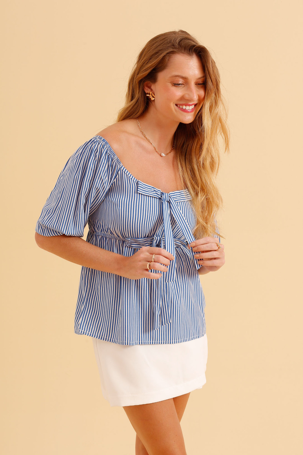 BLUSA LISTRADA LISTRADO AZUL BLUSA LISTRADA LISTRADO AZUL