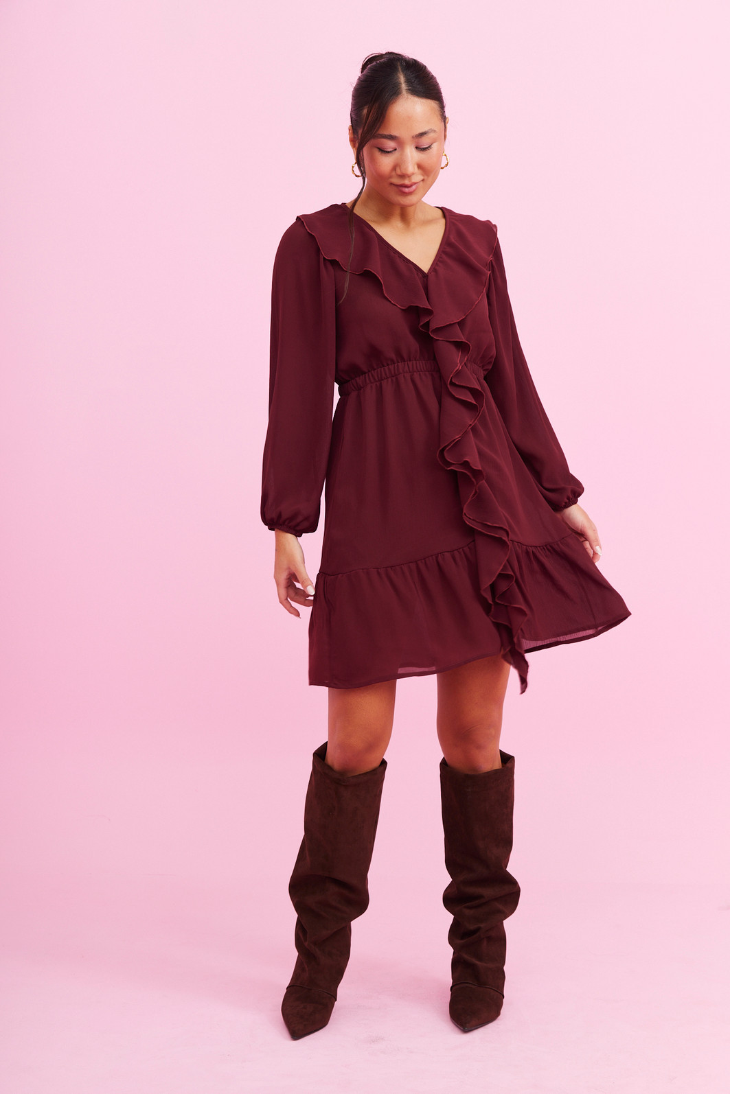 VESTIDO KARINA BORDO