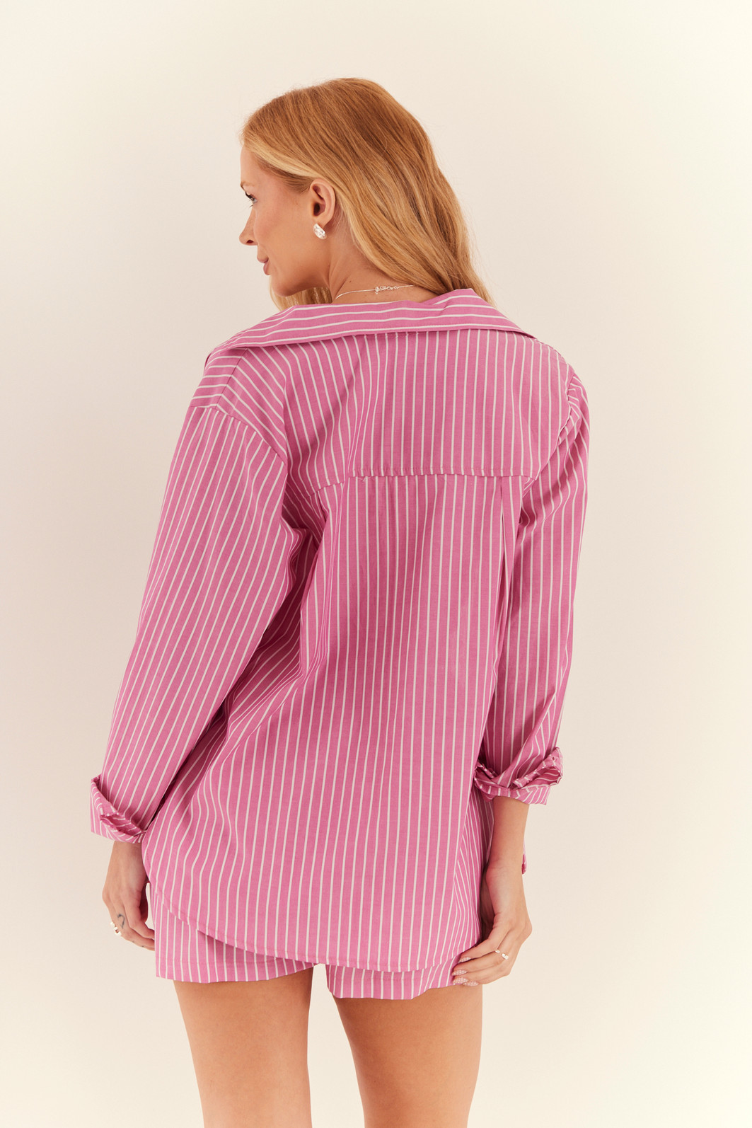 CAMISA JENNI LISTRADO ROSA