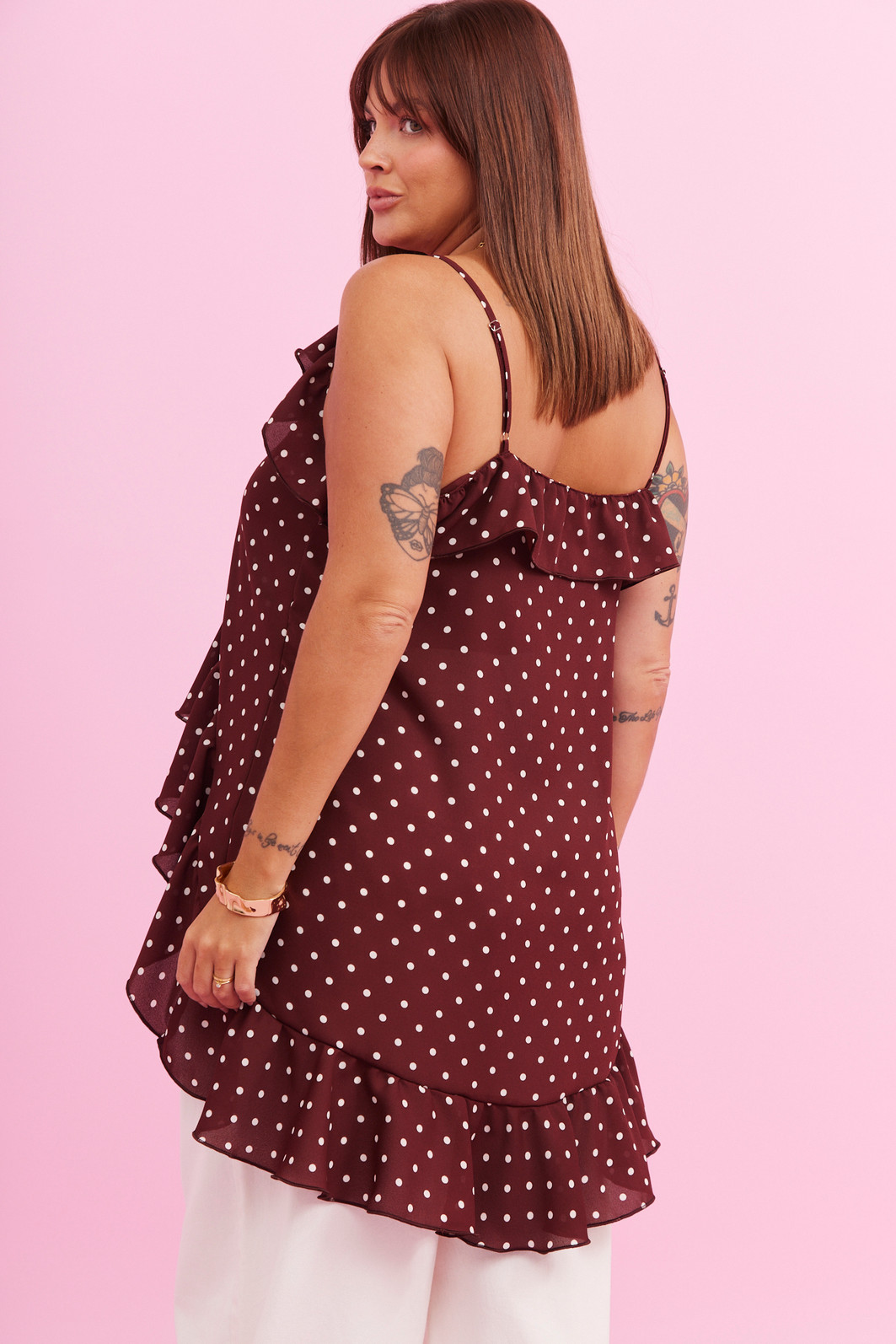 BLUSA ALÇA GAYA POA BORDO