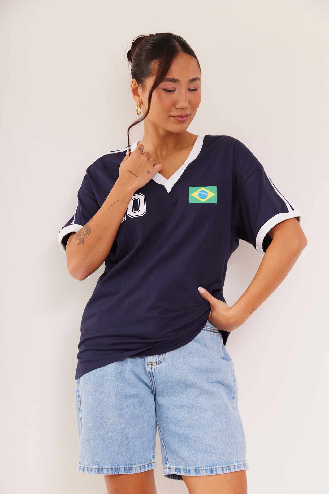 T-SHIRT OVER 10 AZUL MARINHO T-SHIRT OVER 10 AZUL MARINHO