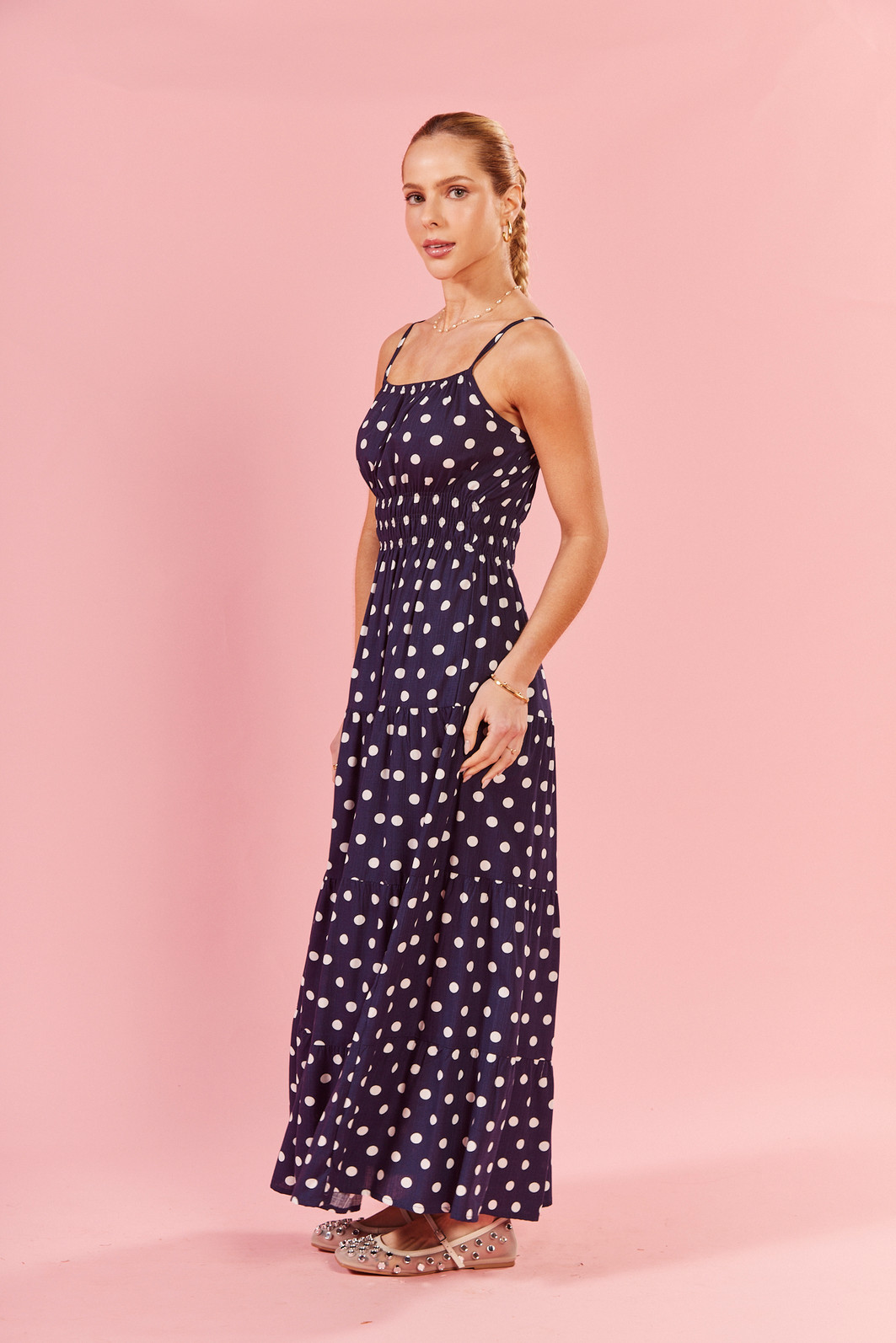 VESTIDO AURORA POA FUNDO AZUL VESTIDO AURORA POA FUNDO AZUL