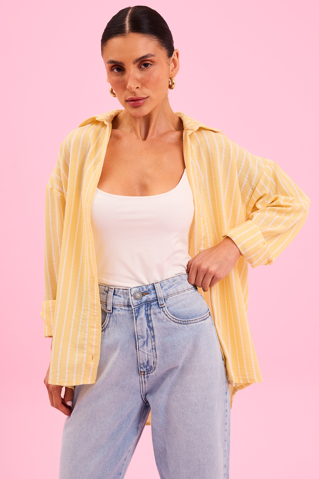 CAMISA LISTRADA AGATHA LISTRADO AMARELO