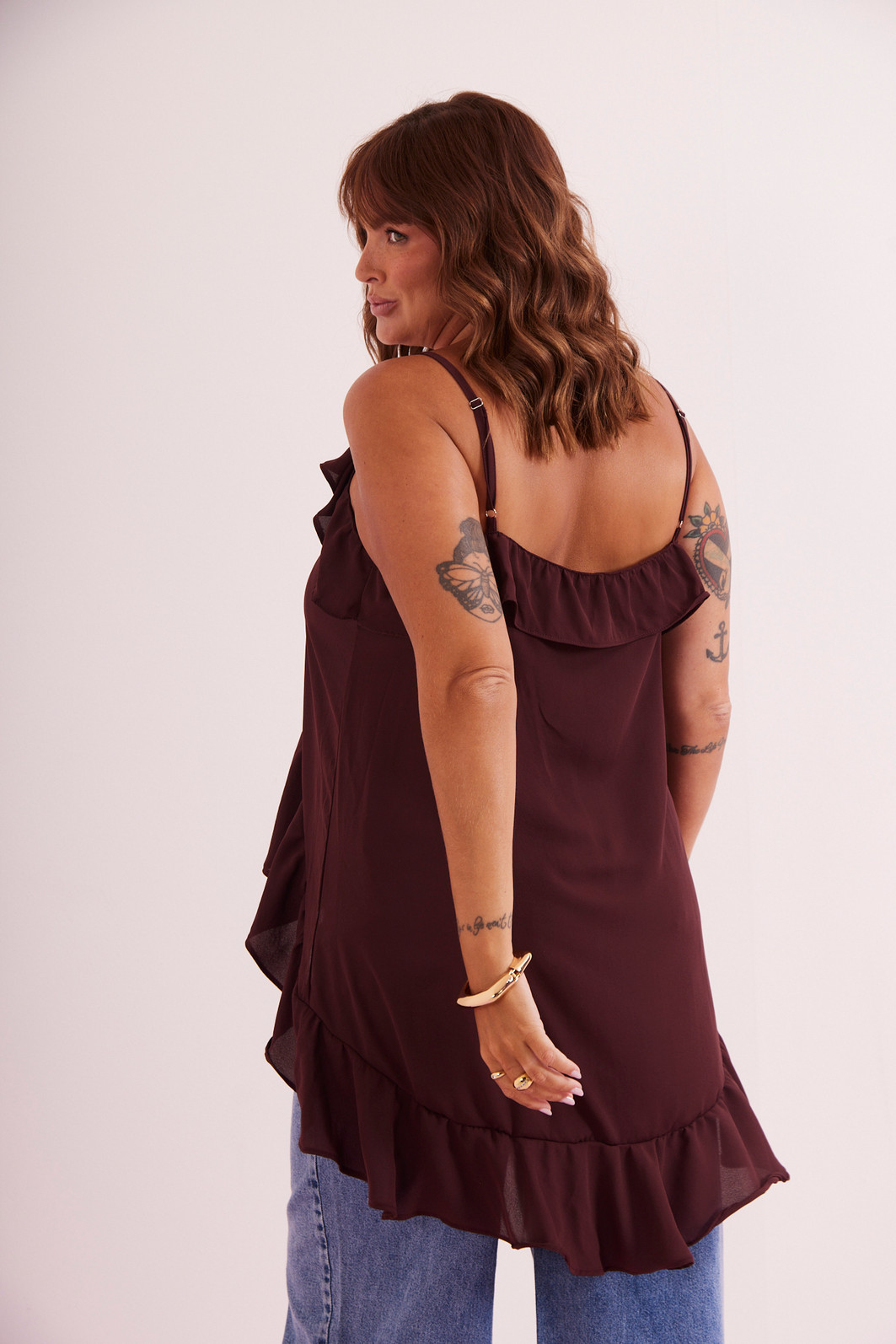 BLUSA ALÇA GAYA MARROM BLUSA ALÇA GAYA MARROM