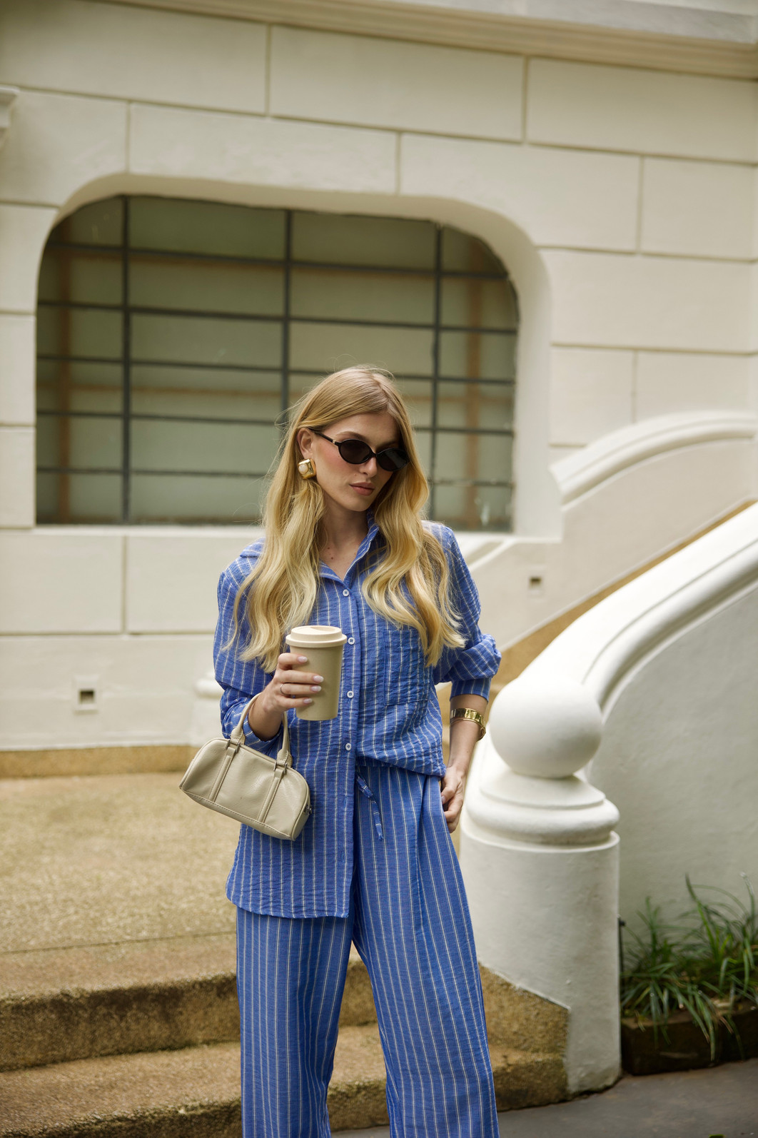 CAMISA VALENTINA LISTRADO AZUL