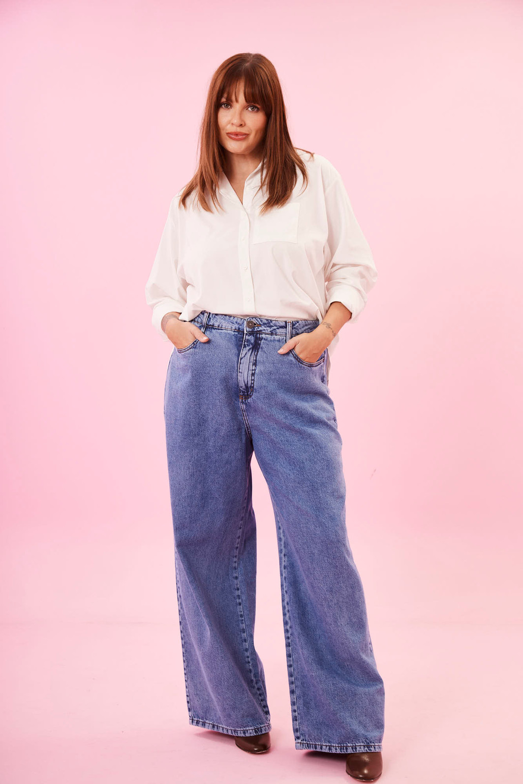CALÇA JEANS WIDE LEG DULCE JEANS ESCURO CALÇA JEANS WIDE LEG DULCE JEANS ESCURO