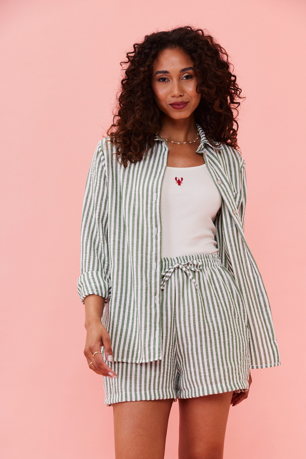 CAMISA ANA LISTRADO VERDE CAMISA ANA LISTRADO VERDE