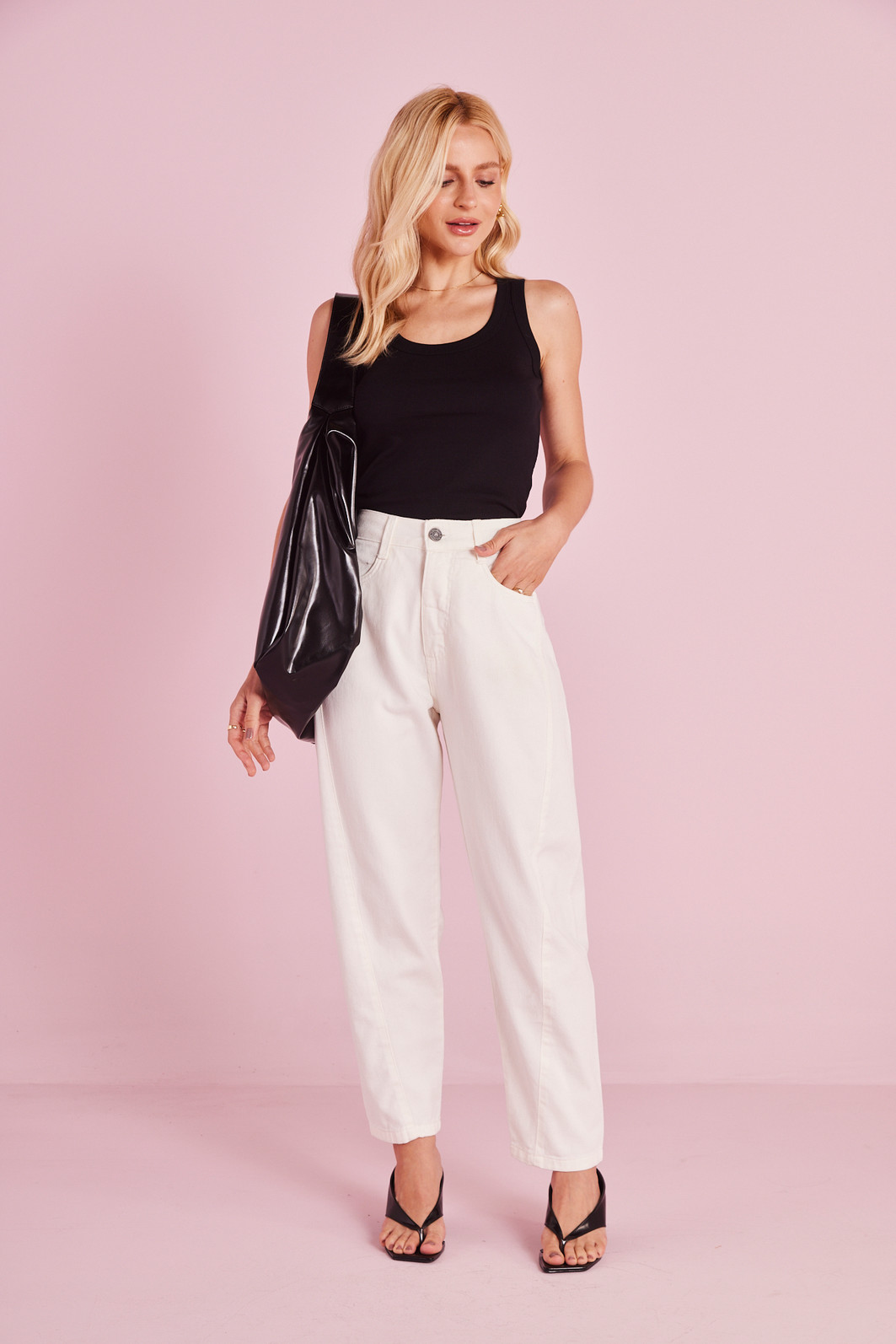 CALÇA JEANS BARREL OFF WHITE CALÇA JEANS BARREL OFF WHITE